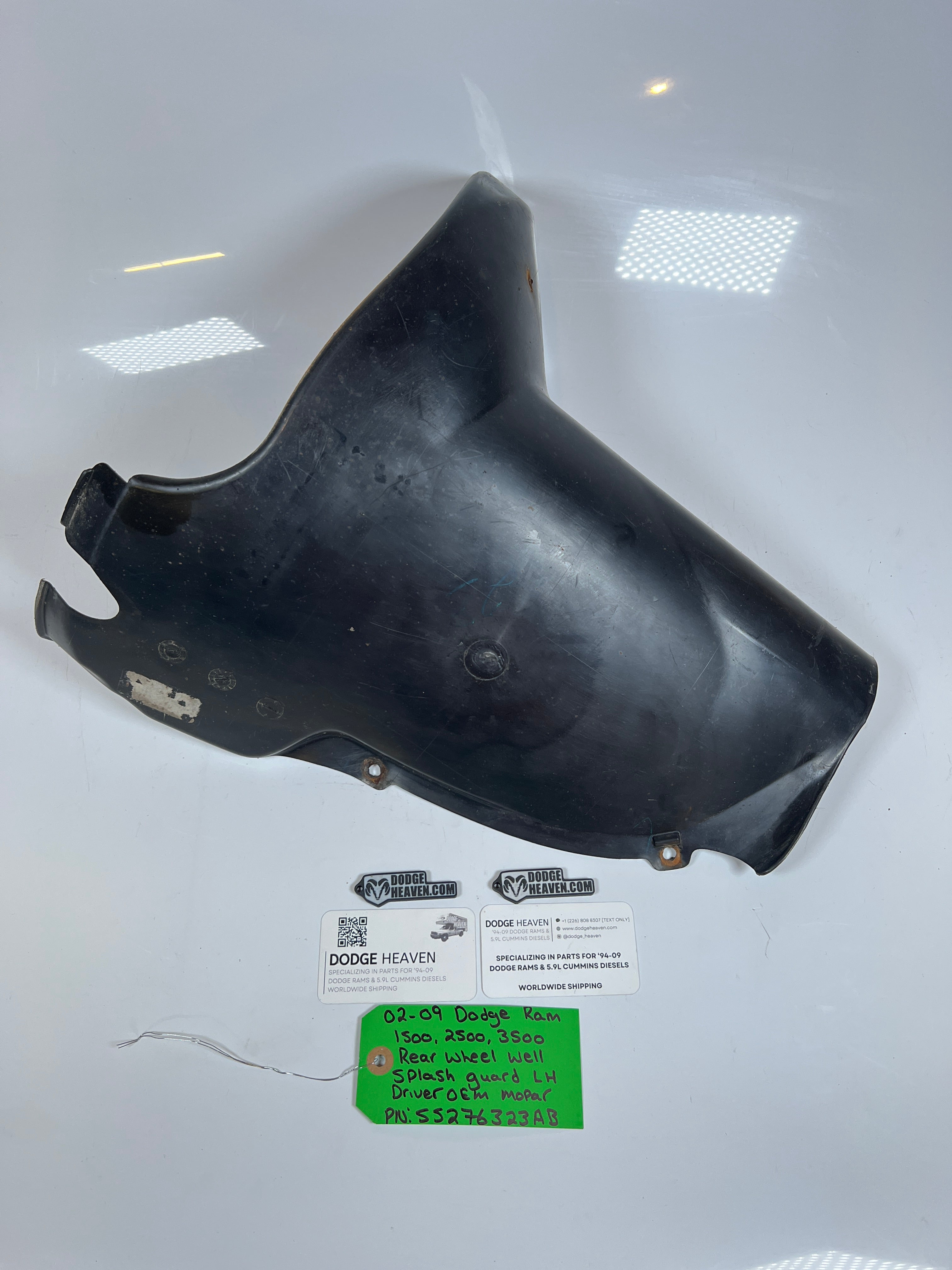 2002-2009 Dodge Ram 1500-3500 Rear Wheel Well Splash Guard Driver