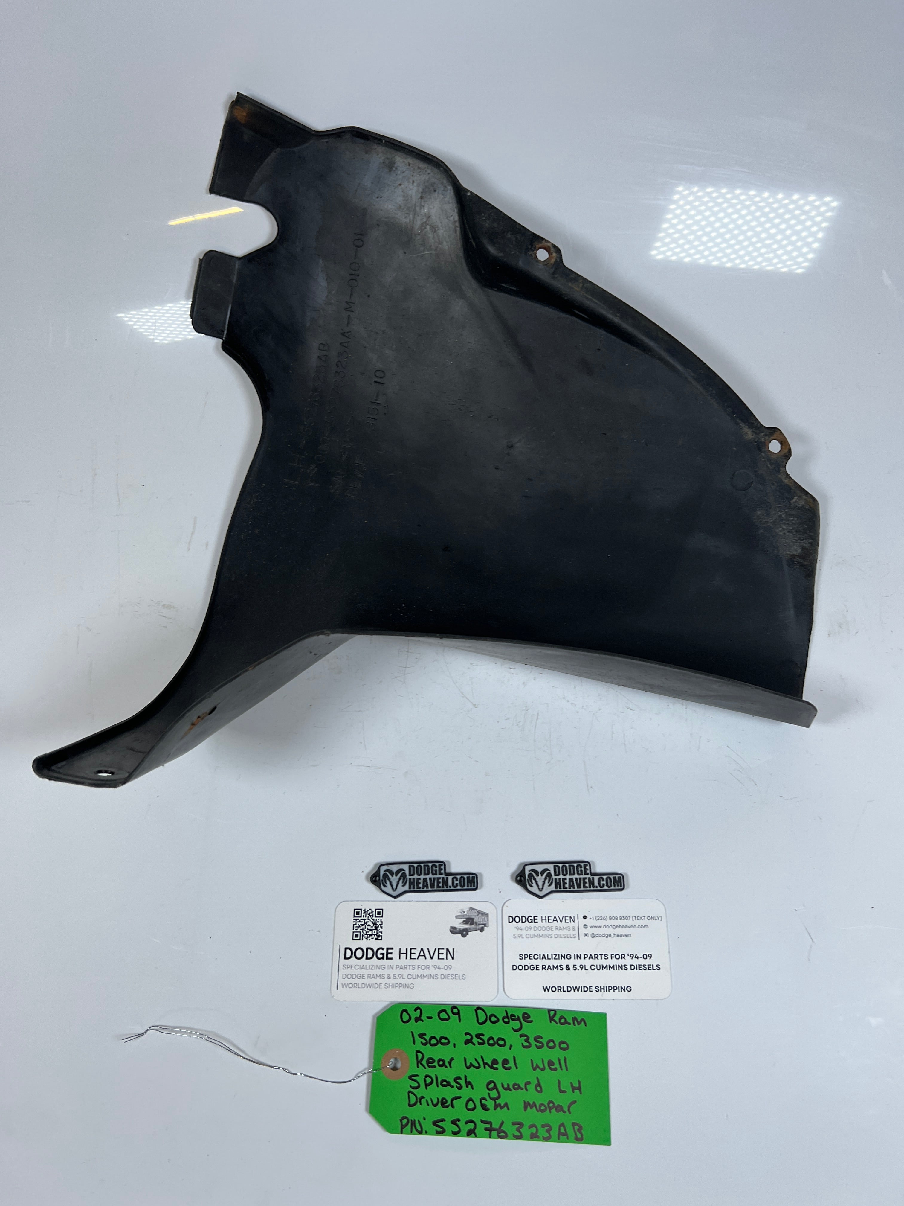 2002-2009 Dodge Ram 1500-3500 Rear Wheel Well Splash Guard Driver