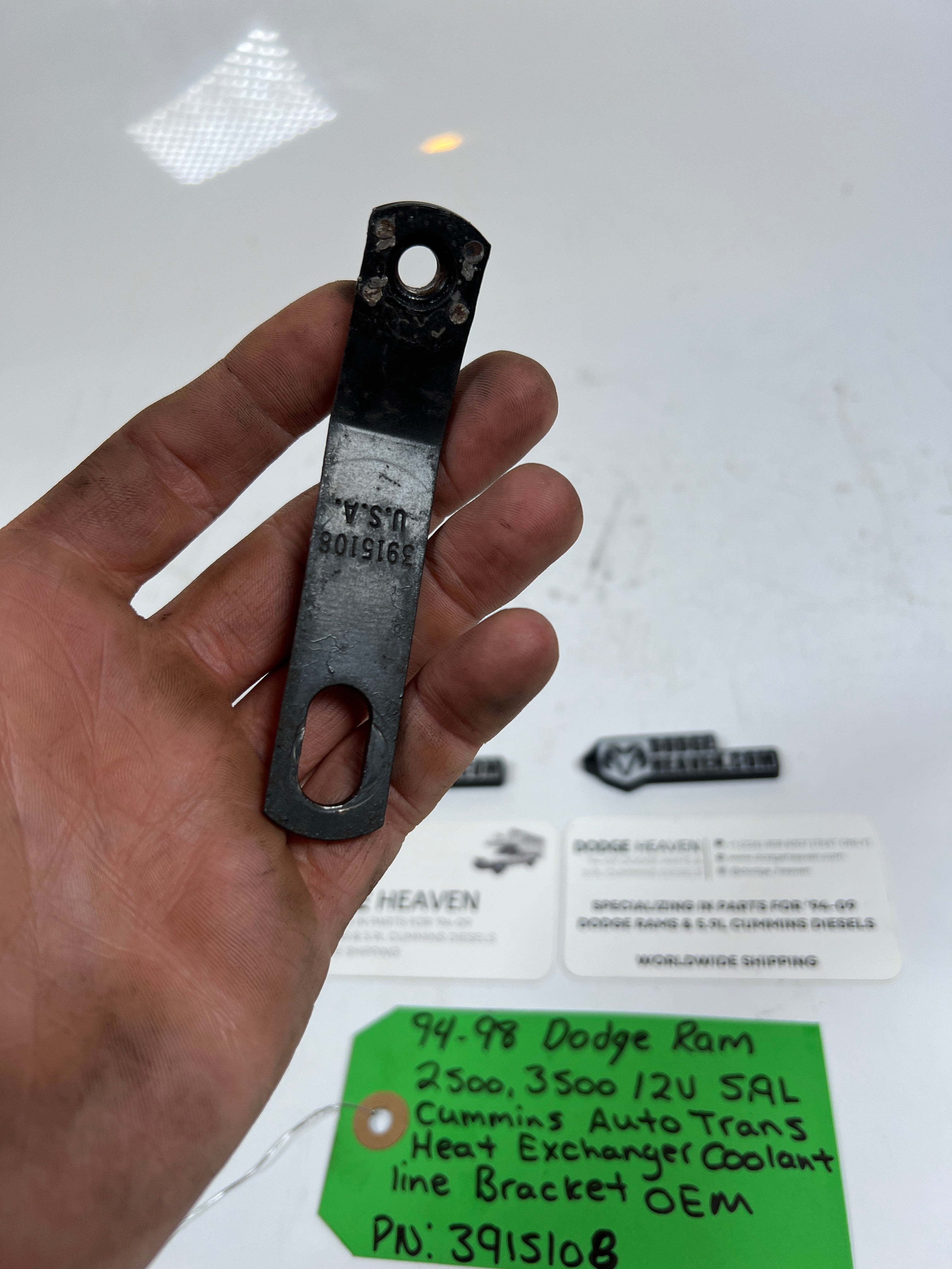 1994-1998 Dodge Ram 12V 5.9L Cummins Heat Exchanger Coolant Line Bracket