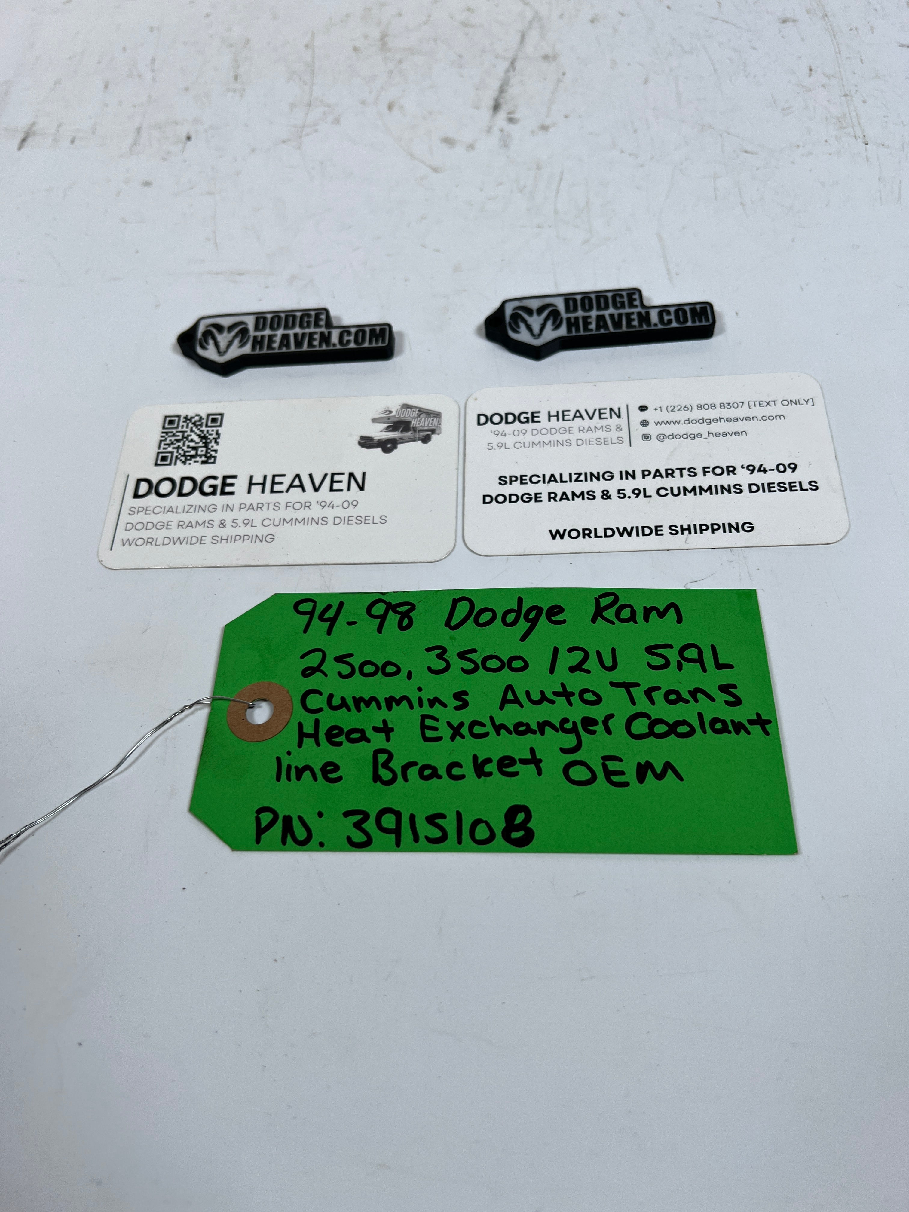 1994-1998 Dodge Ram 12V 5.9L Cummins Heat Exchanger Coolant Line Bracket