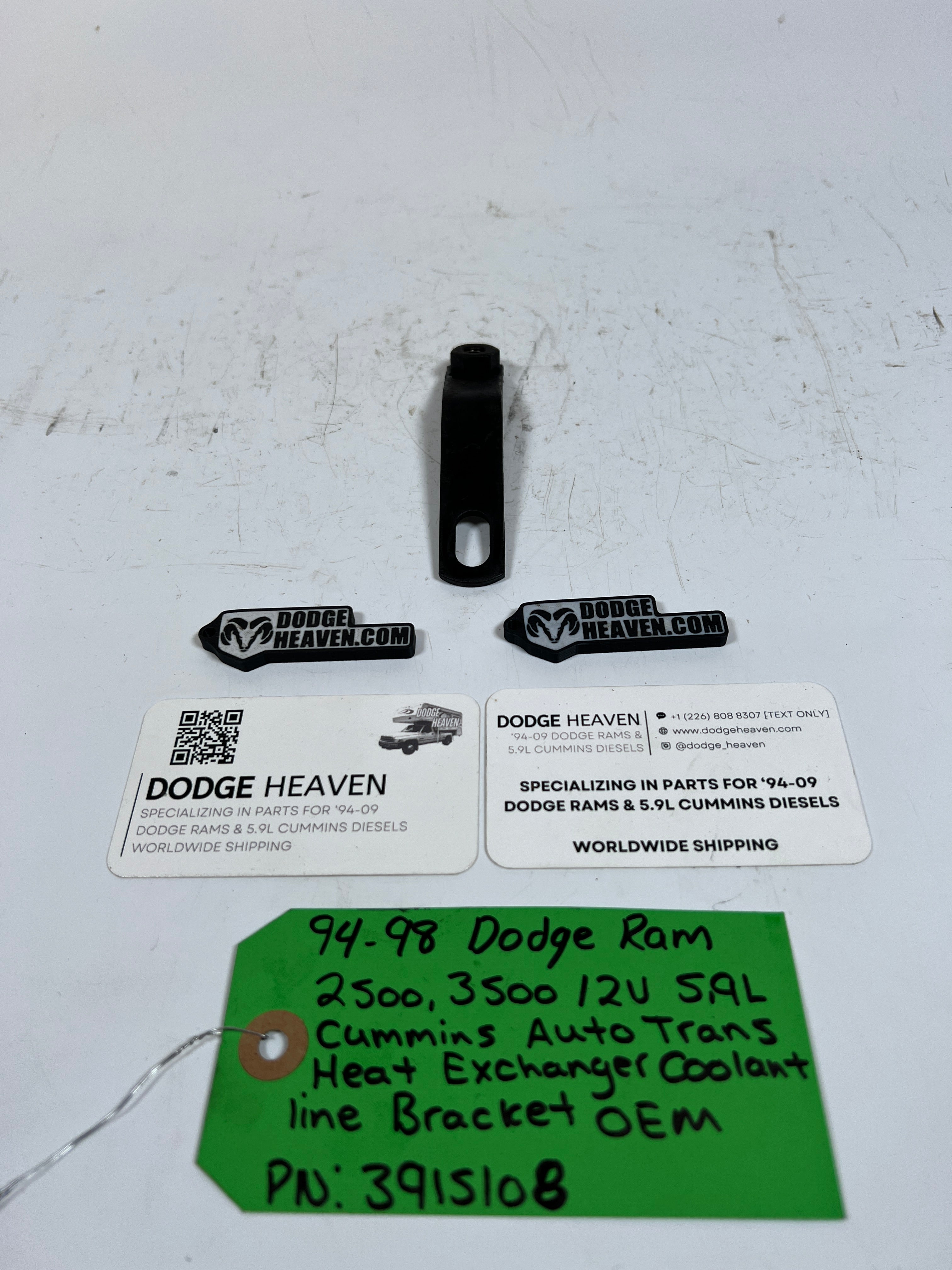 1994-1998 Dodge Ram 12V 5.9L Cummins Heat Exchanger Coolant Line Bracket