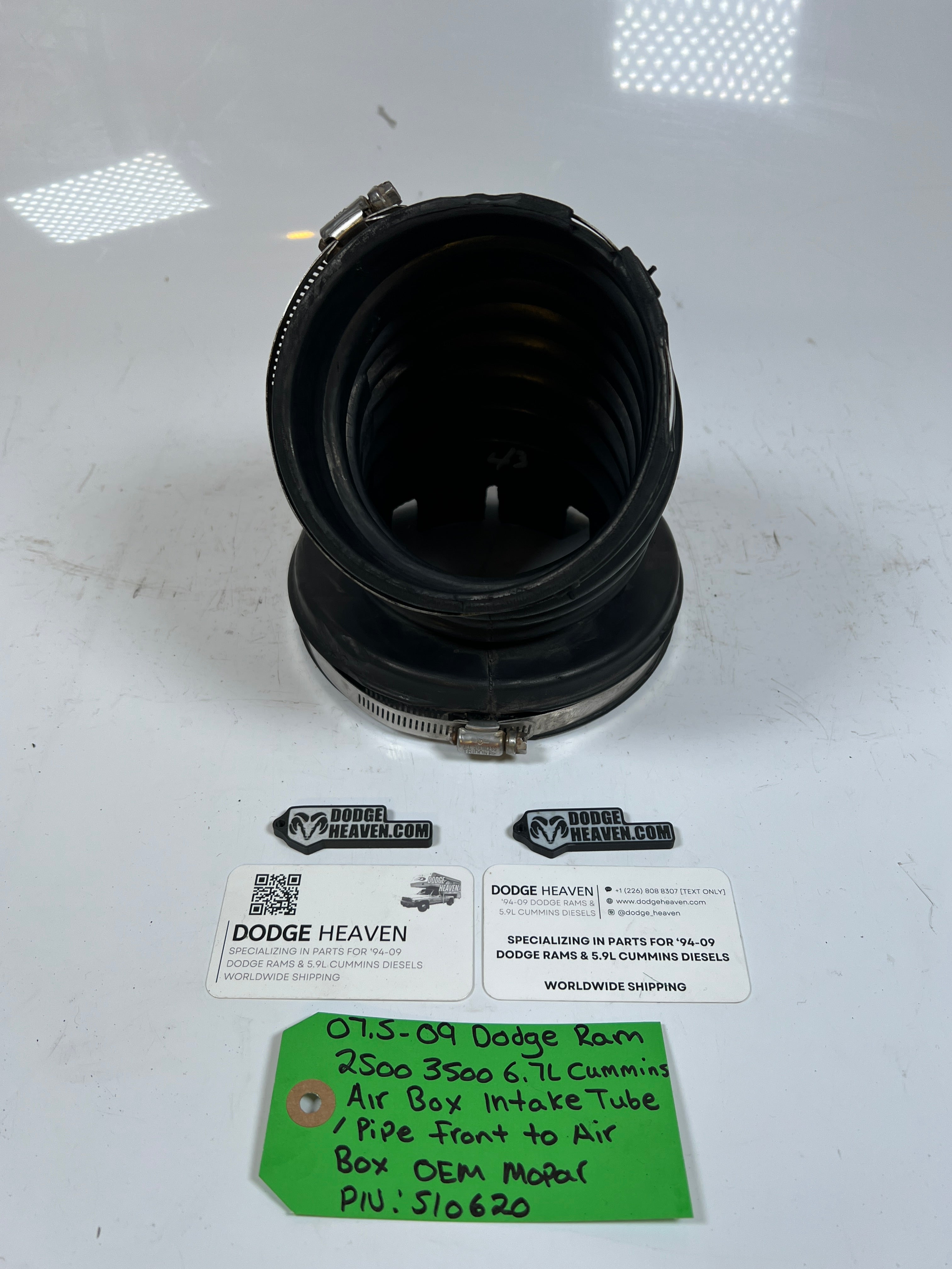 2007.5-2009 Dodge Ram 6.7L Cummins Air box Intake Tube (Front)
