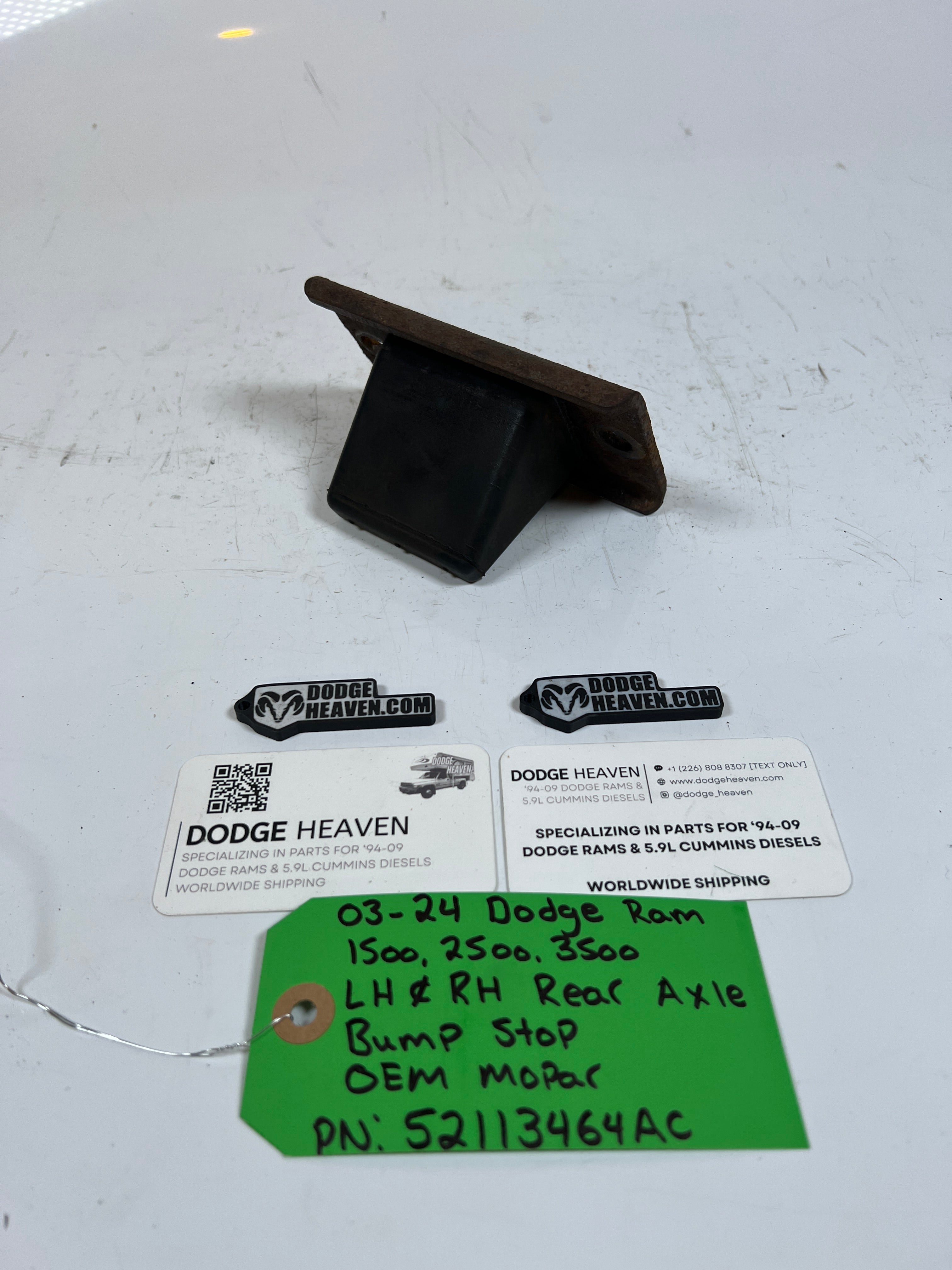 2003-2024 Dodge Ram 1500-3500 LH & RH Rear Axle Bump Stop