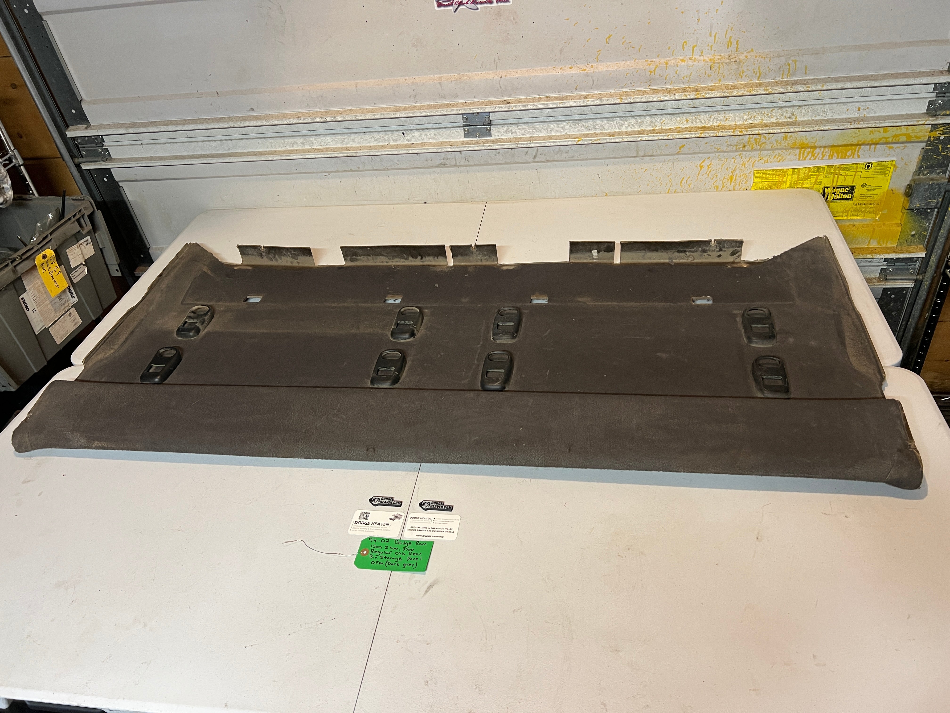 1994-2002 Dodge Ram 1500-3500 Regular Cab Rear Bin Storage Panel Dark grey