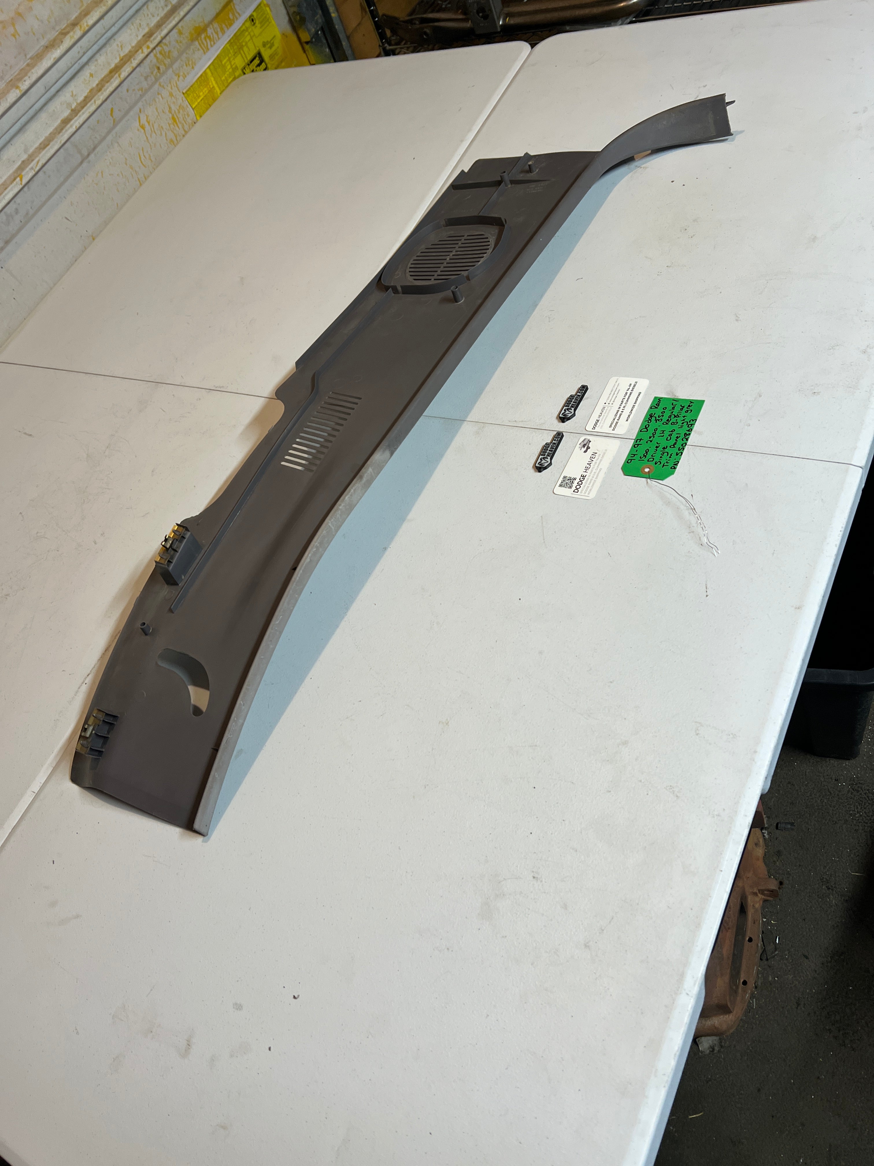 1994-1997 Dodge Ram Regular Cab Driver B-Pillar Trim Panel Light Grey