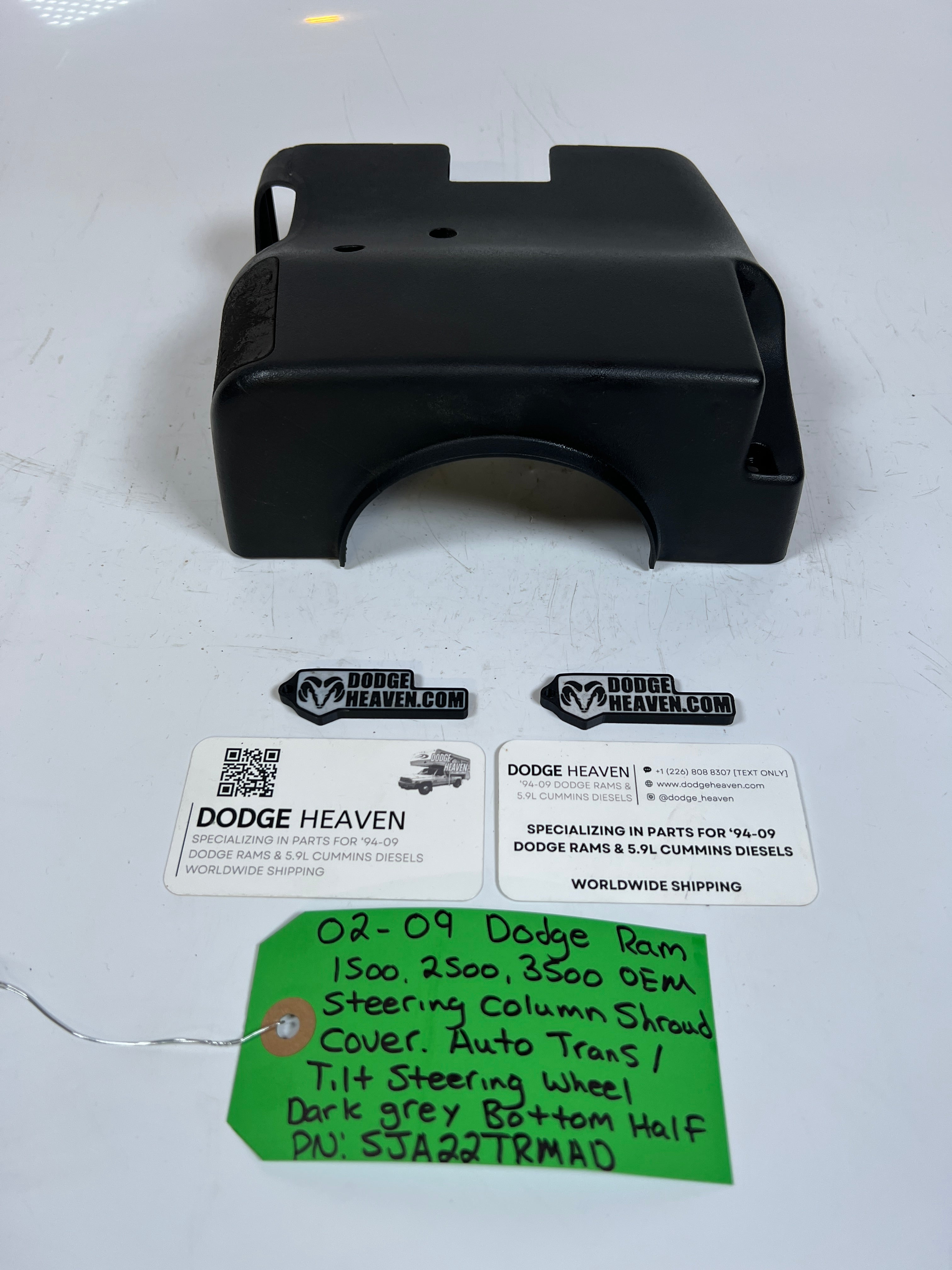 2002-2009 Dodge Ram 1500-3500 Steering Column Bottom Plastic Cover Dark Grey