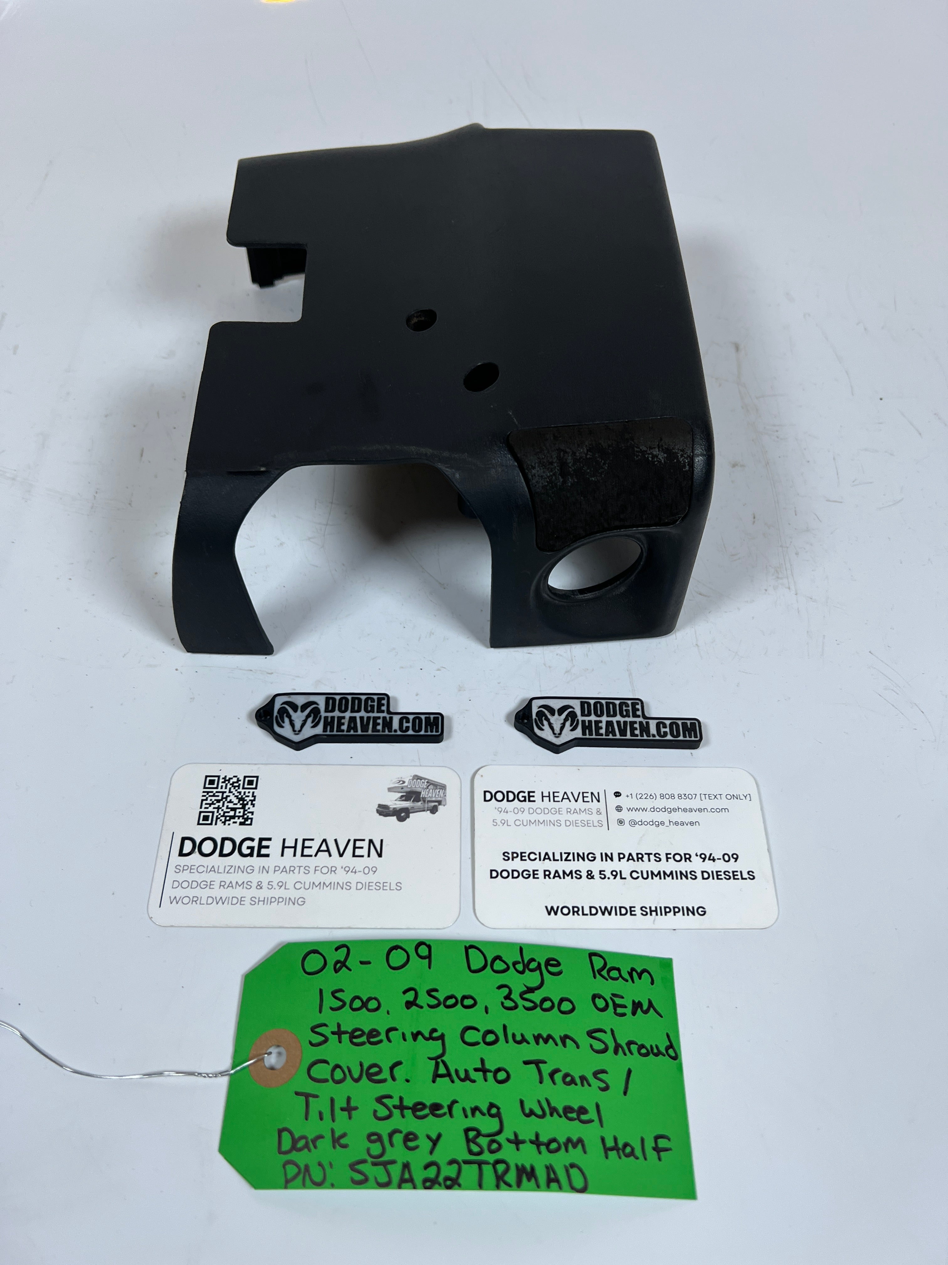 2002-2009 Dodge Ram 1500-3500 Steering Column Bottom Plastic Cover Dark Grey