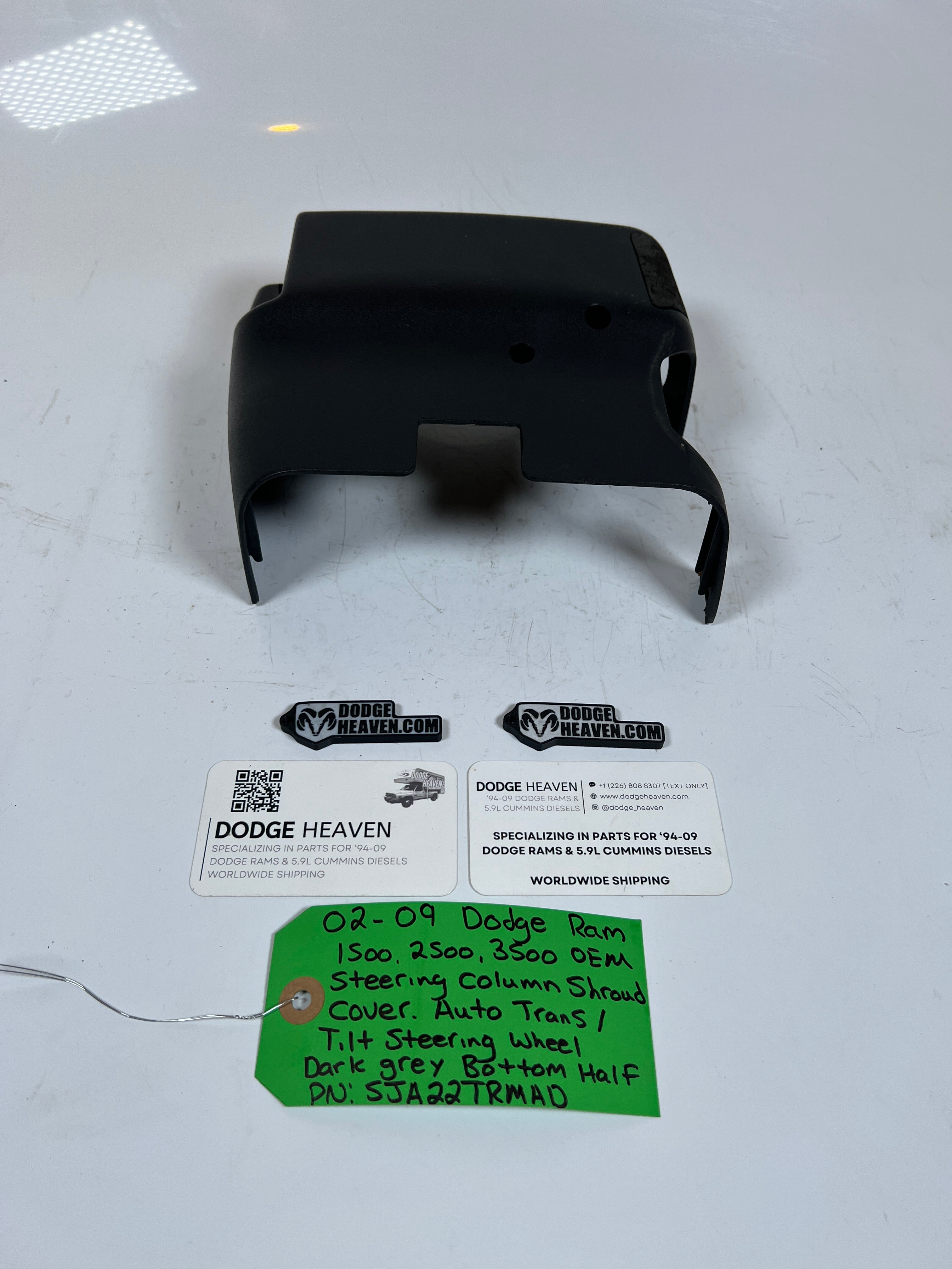 2002-2009 Dodge Ram 1500-3500 Steering Column Bottom Plastic Cover Dark Grey