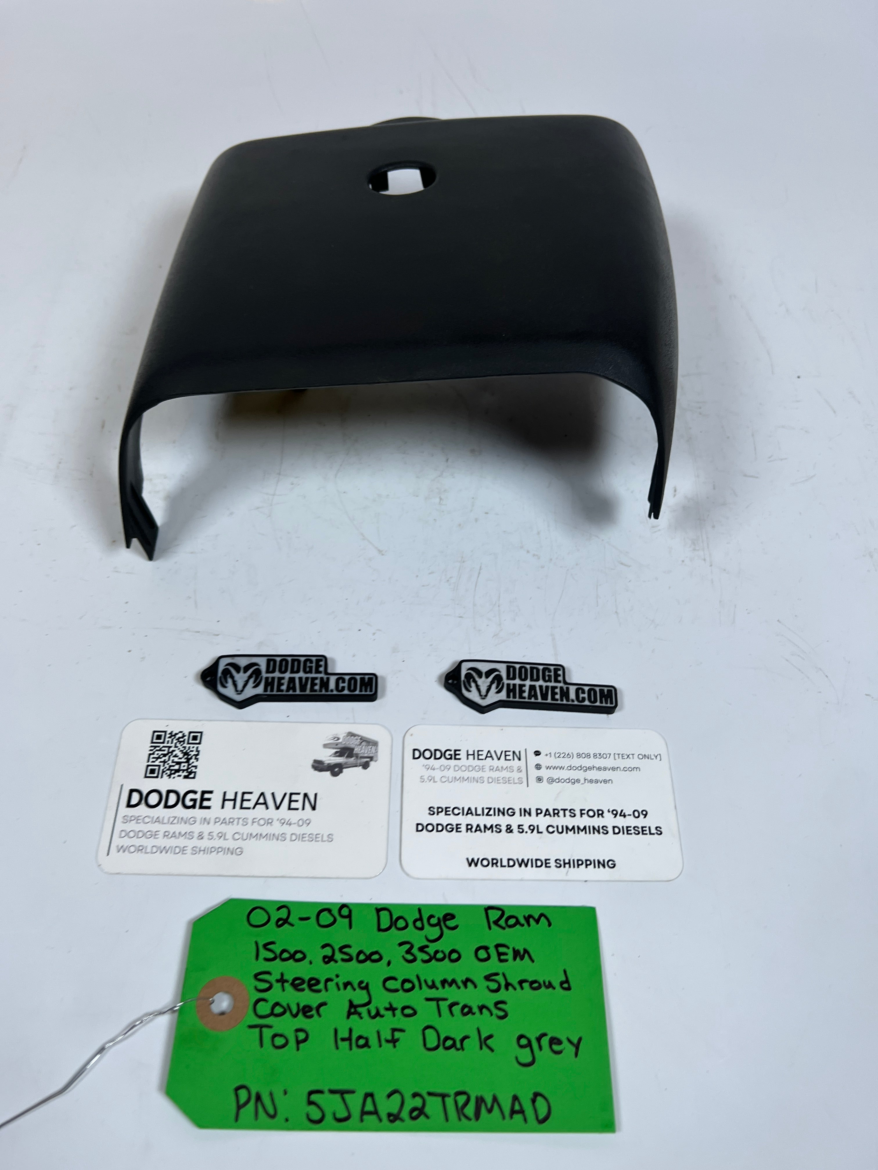 2002-2009 Dodge Ram 1500-3500 Steering Column Shroud Top half Dark Grey
