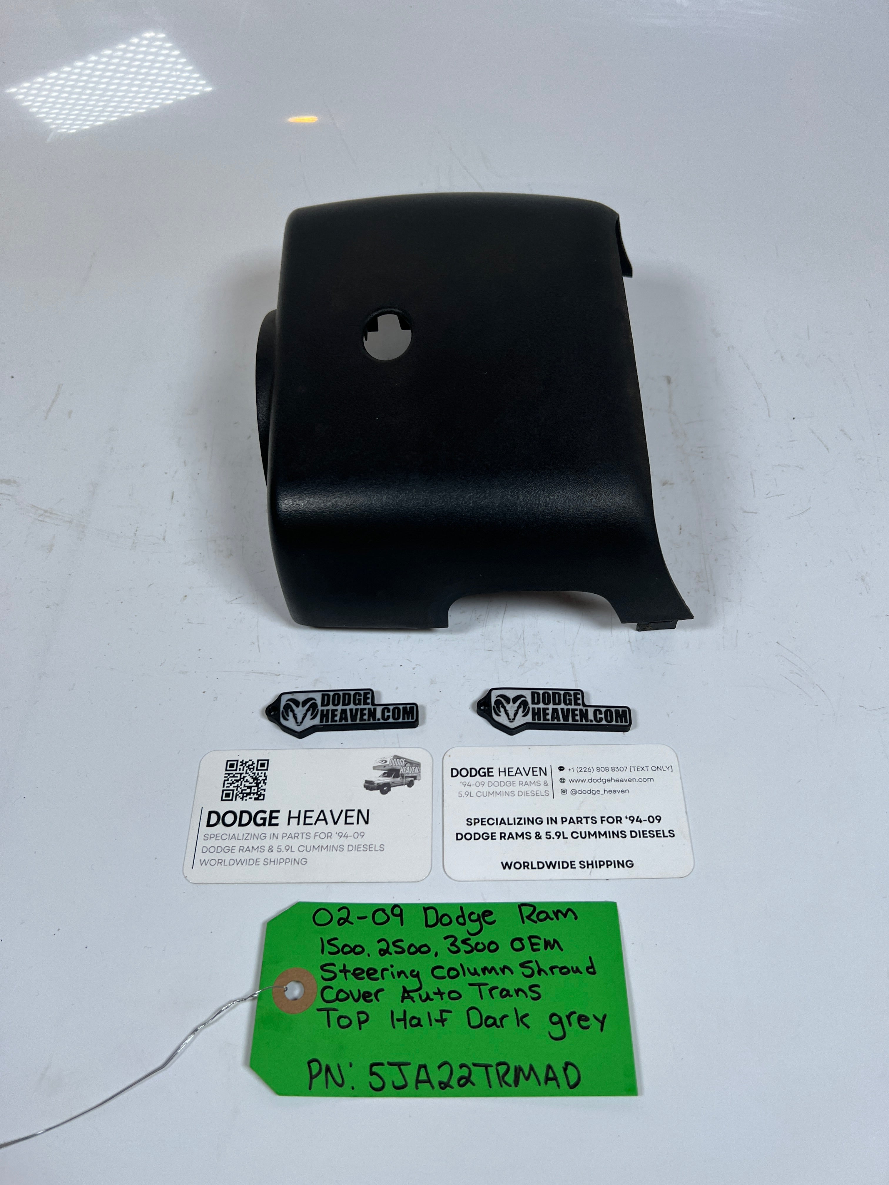 2002-2009 Dodge Ram 1500-3500 Steering Column Shroud Top half Dark Grey