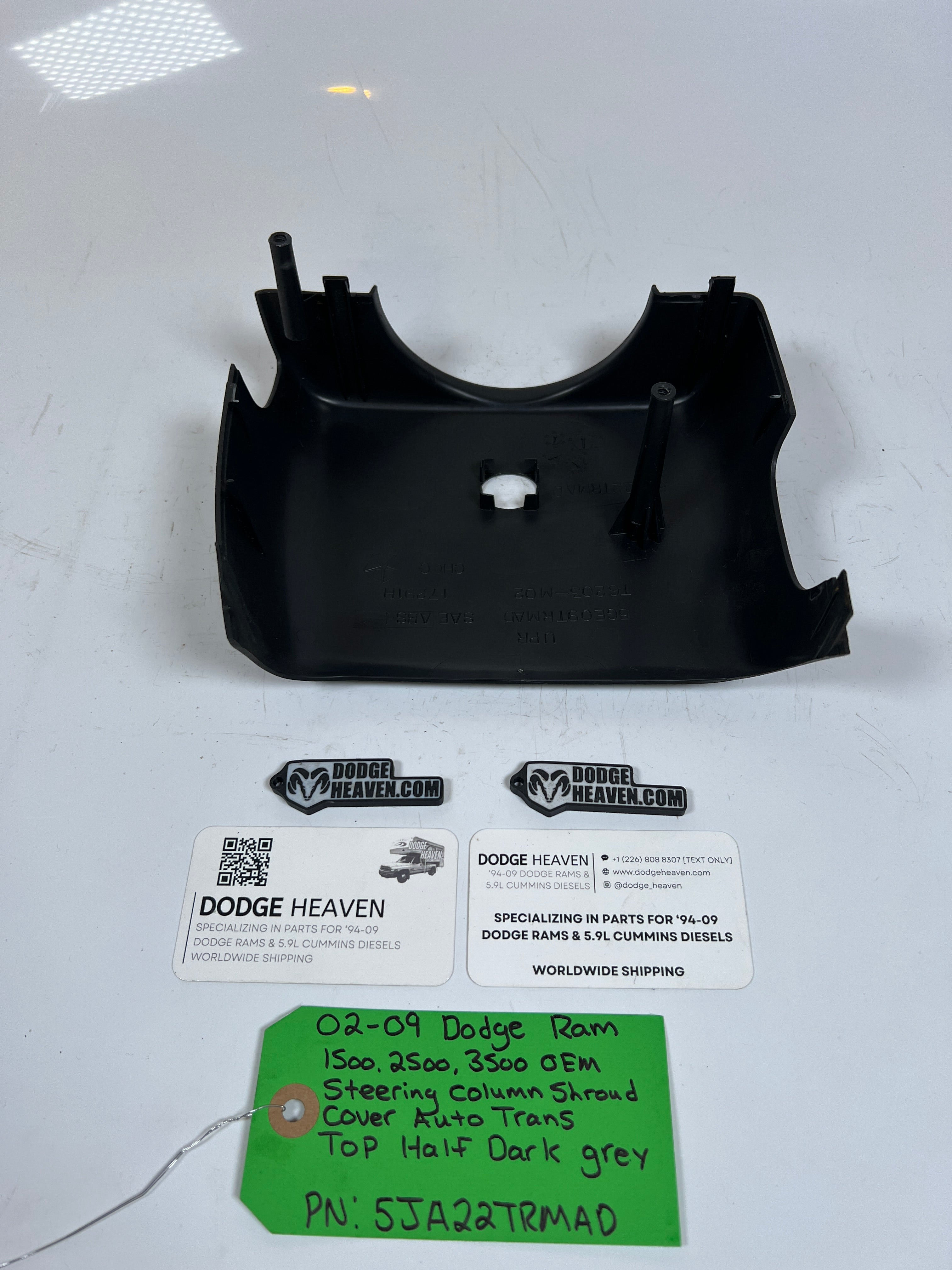 2002-2009 Dodge Ram 1500-3500 Steering Column Shroud Top half Dark Grey