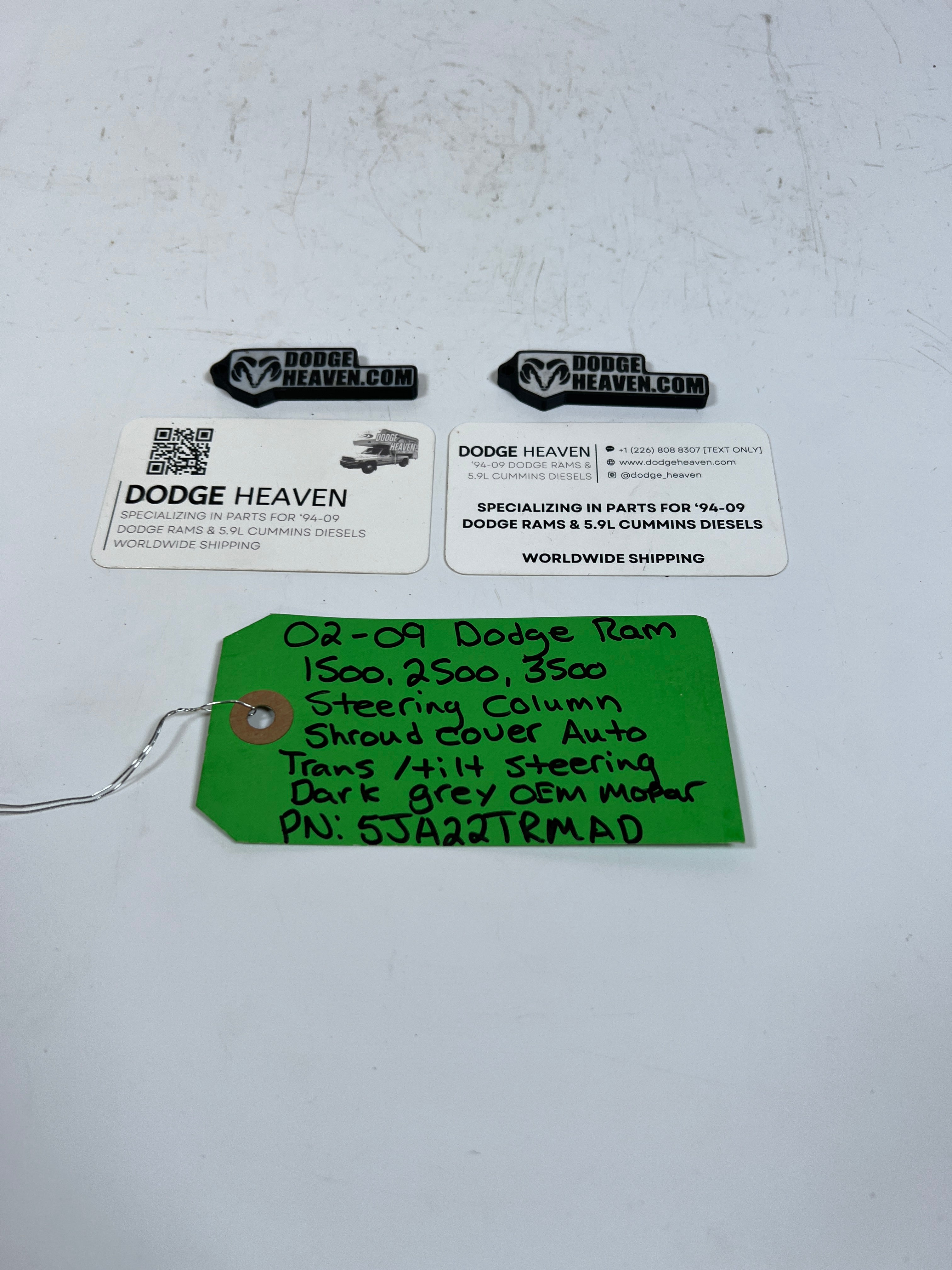 2002-2009 Dodge Ram 1500 2500 3500 Steering Column Shroud Cover Tilt Auto Grey