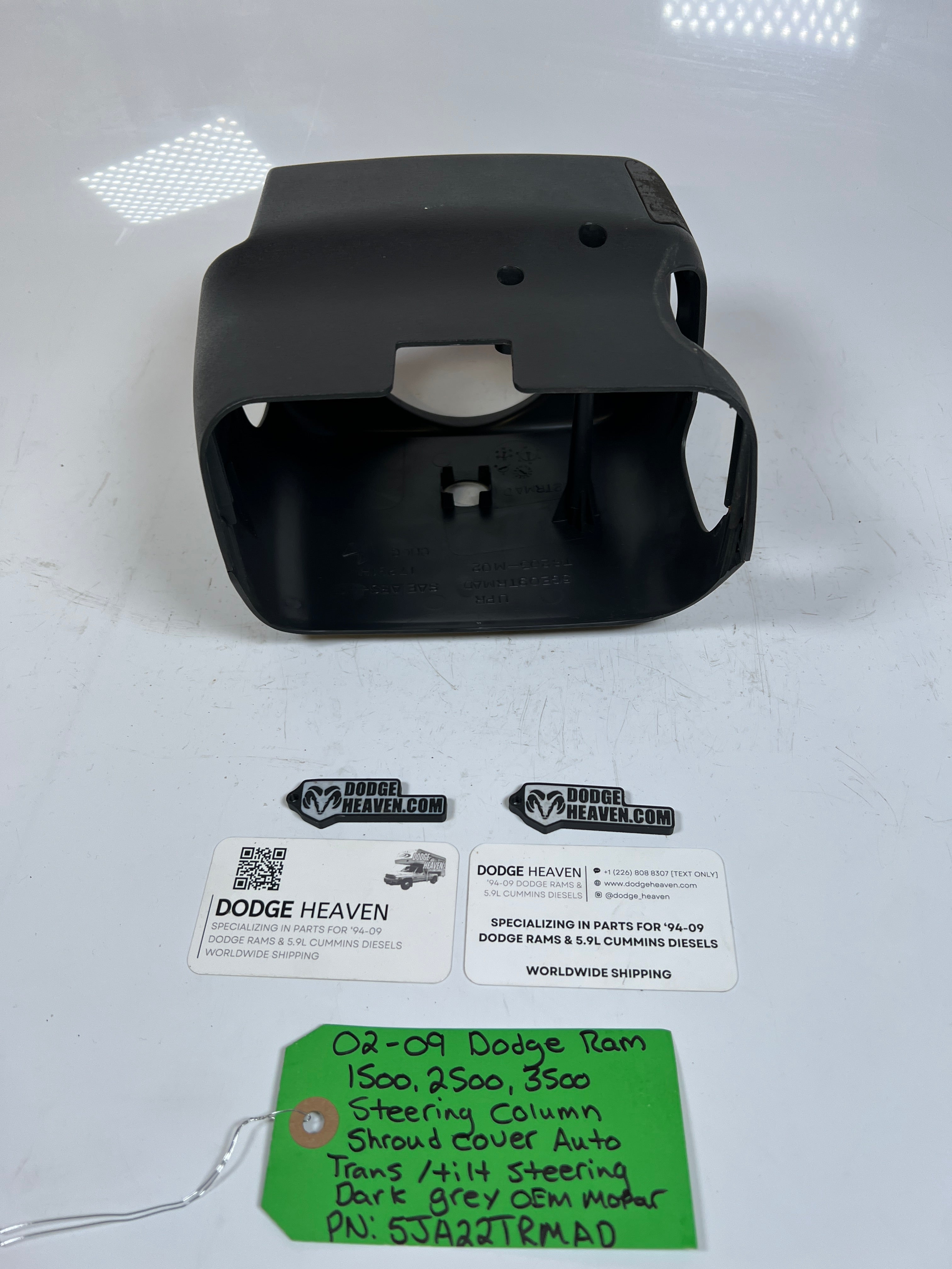 2002-2009 Dodge Ram 1500 2500 3500 Steering Column Shroud Cover Tilt Auto Grey