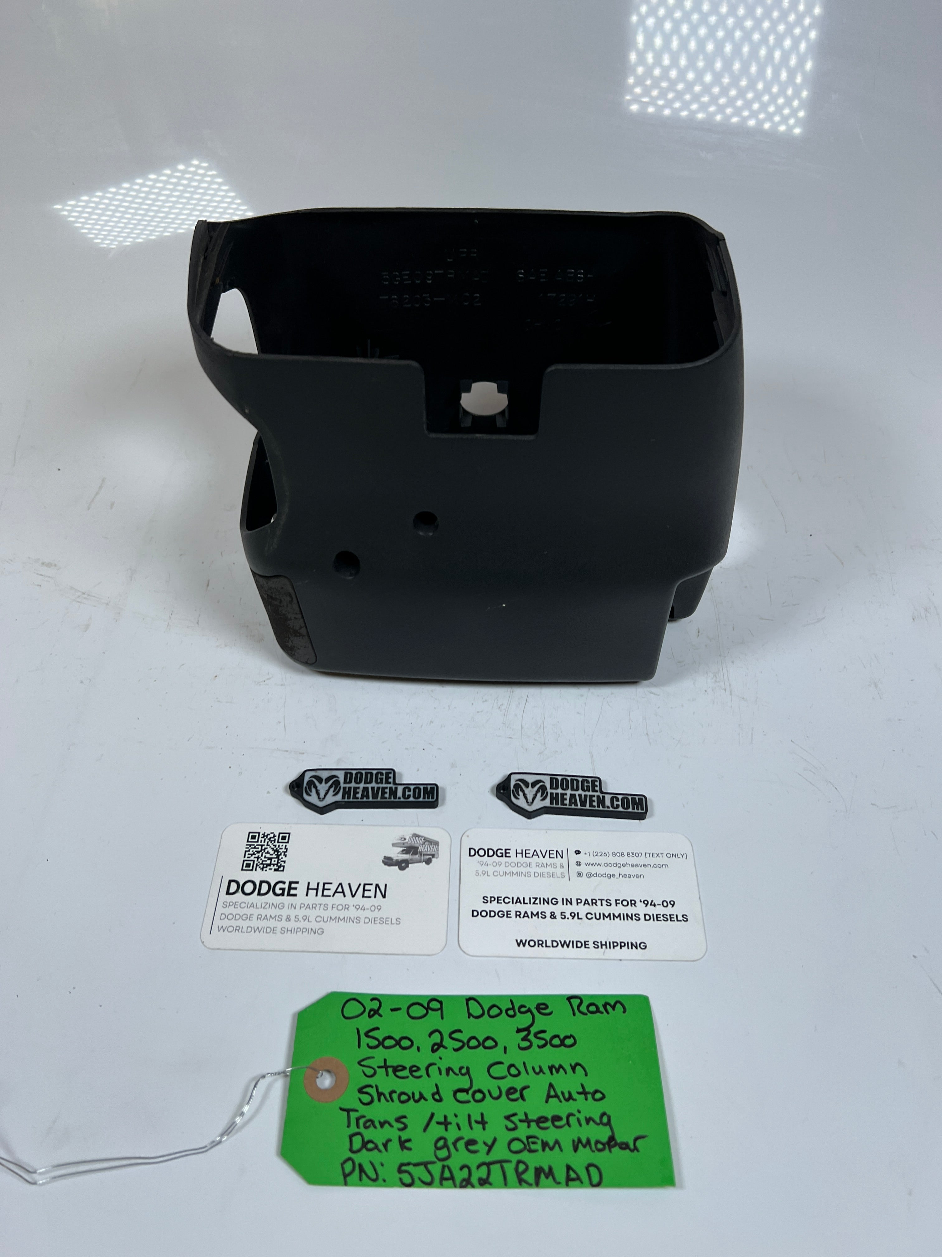 2002-2009 Dodge Ram 1500 2500 3500 Steering Column Shroud Cover Tilt Auto Grey