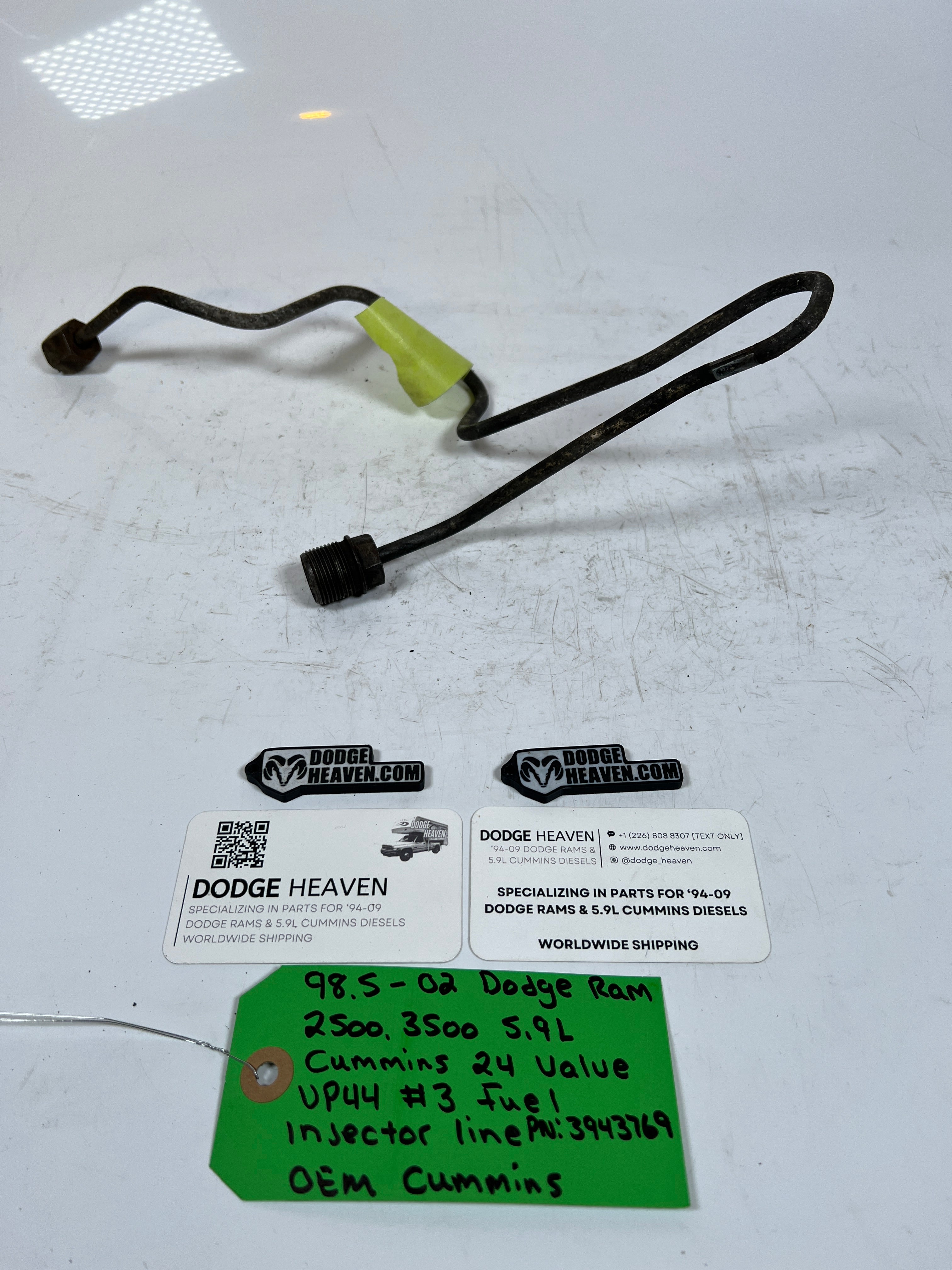 1998.5-2002 Dodge Ram 5.9L 24 Valve #3 Fuel Injector Line