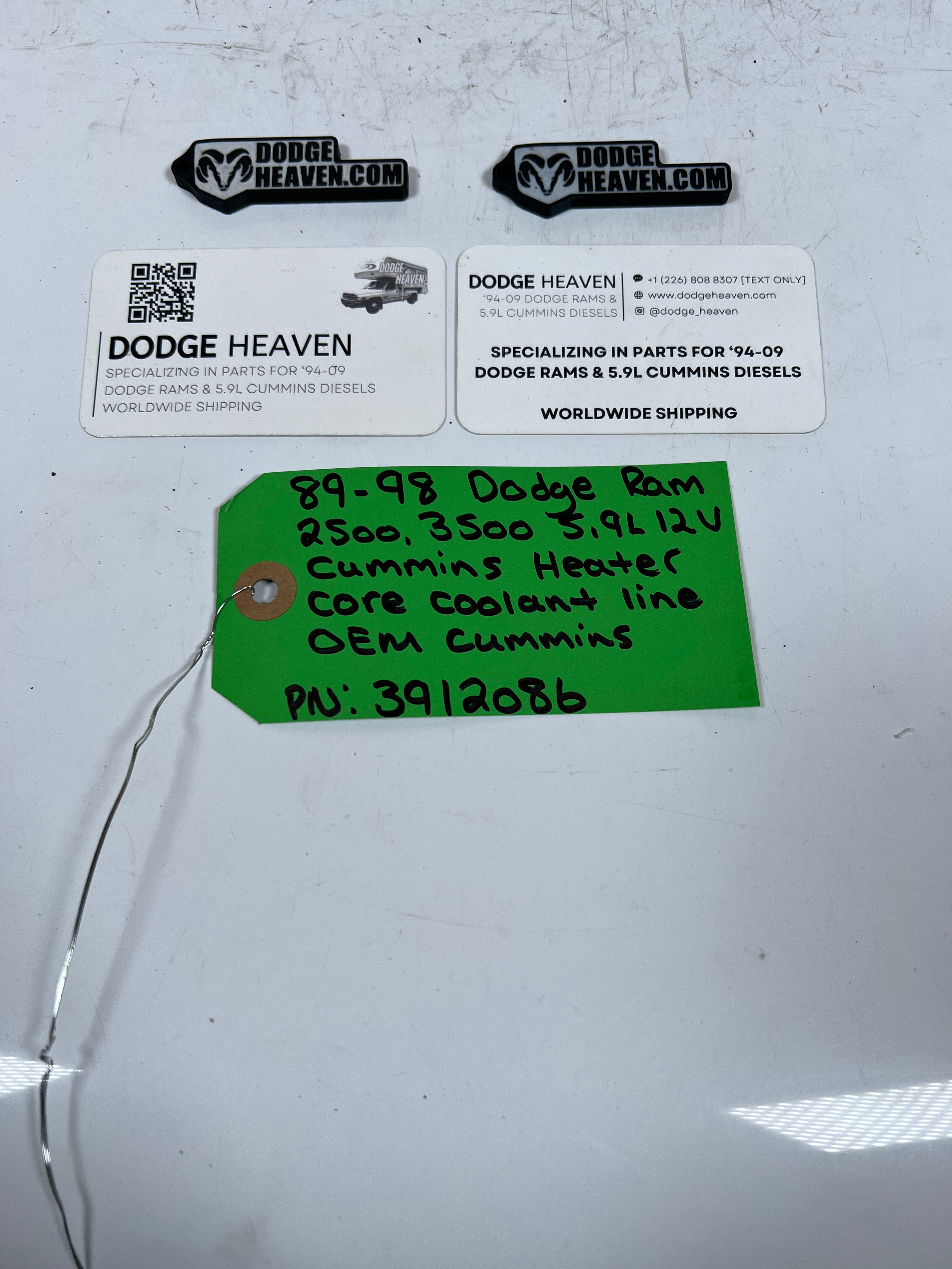1989-1998 Dodge Ram 5.9L 12V Cummins Heater Core Coolant Line