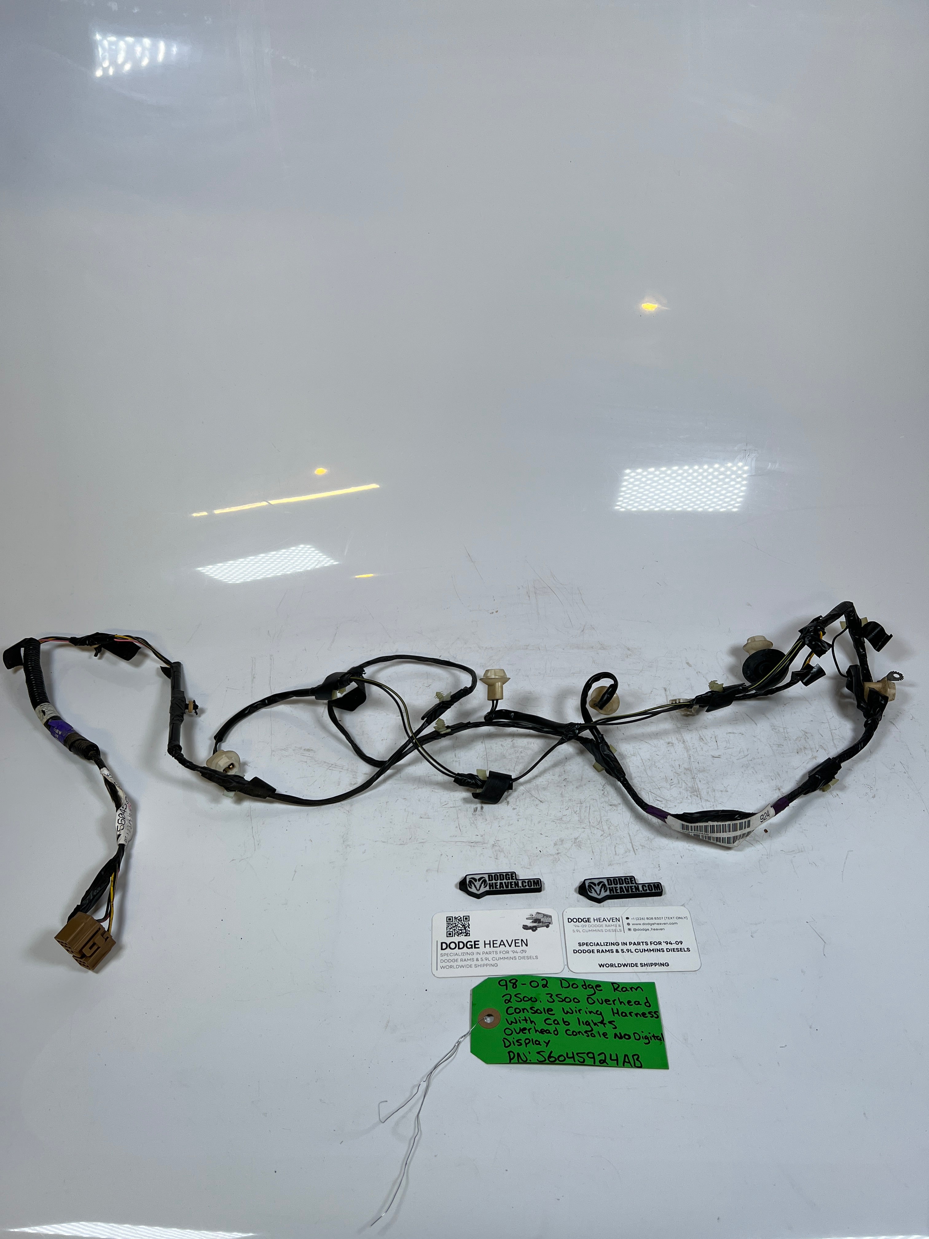1999-2002 Dodge Ram 2500 3500 Overhead Console / Cab Light Wiring Harness