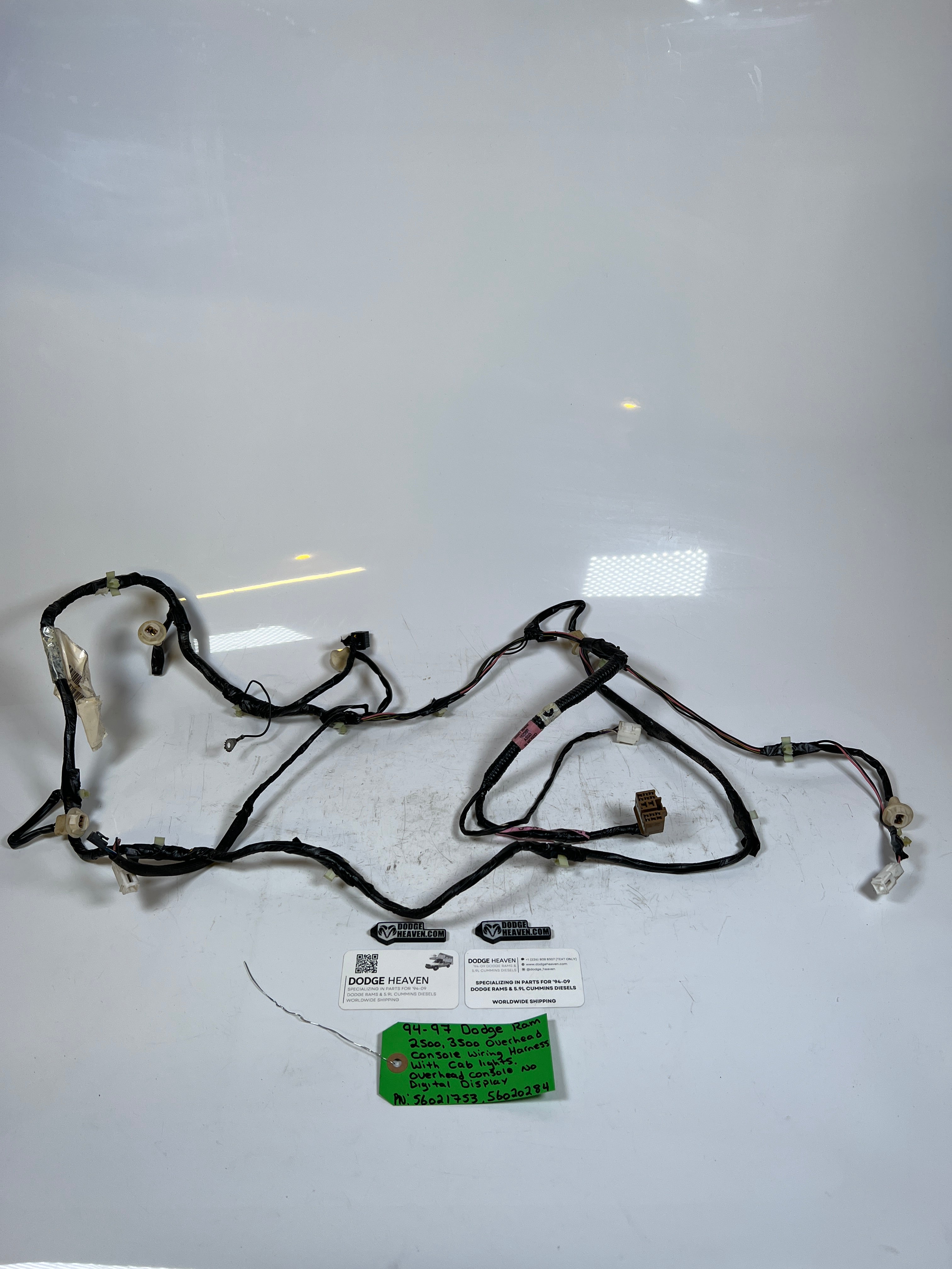 1994-1997 Dodge Ram 2500 3500 Overhead Console / Cab Light Wiring Harness