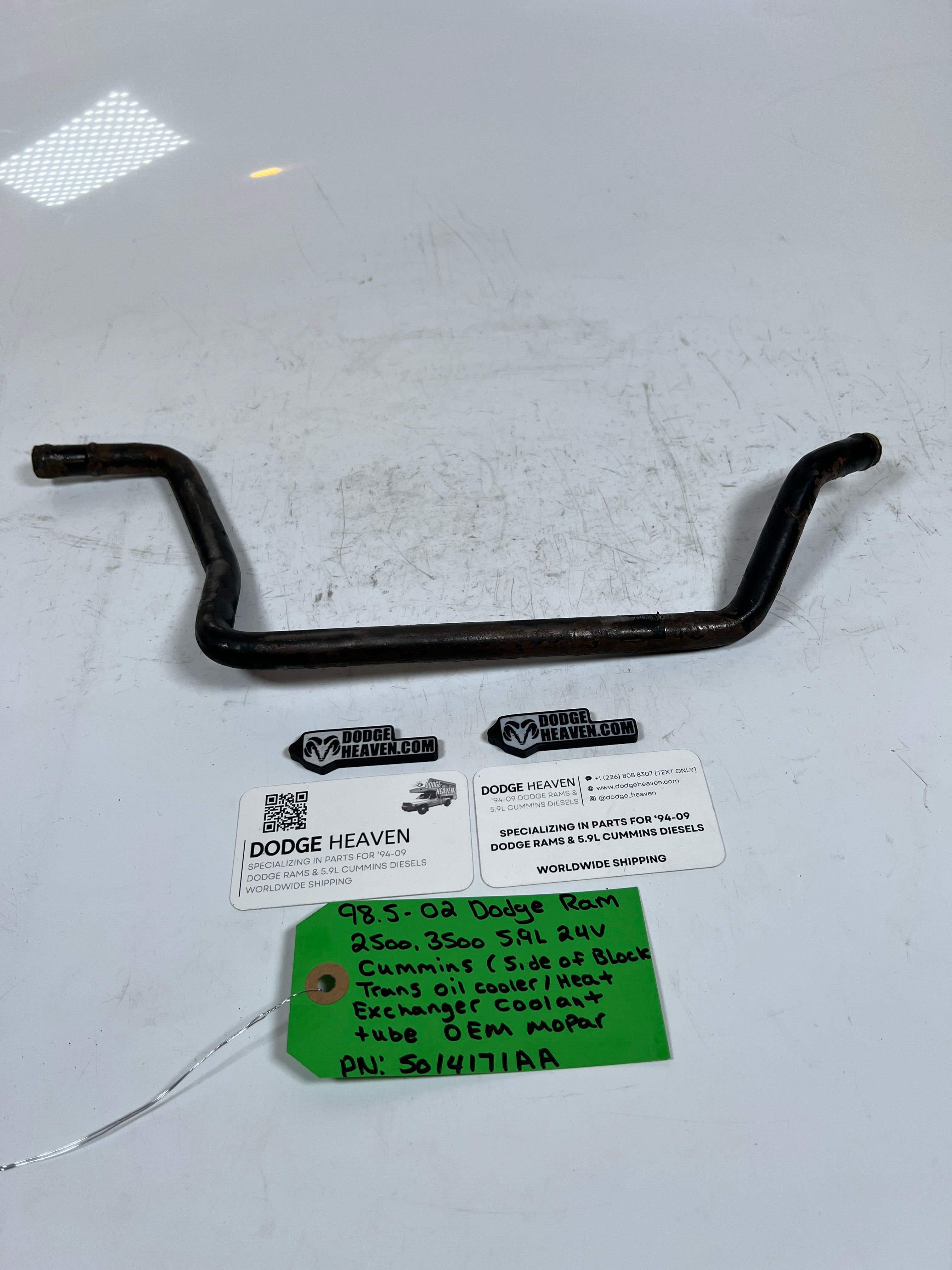 1998.5-2002 Dodge Ram 24 Valve 5.9L Cummins Oil Cooler Coolant Tube
