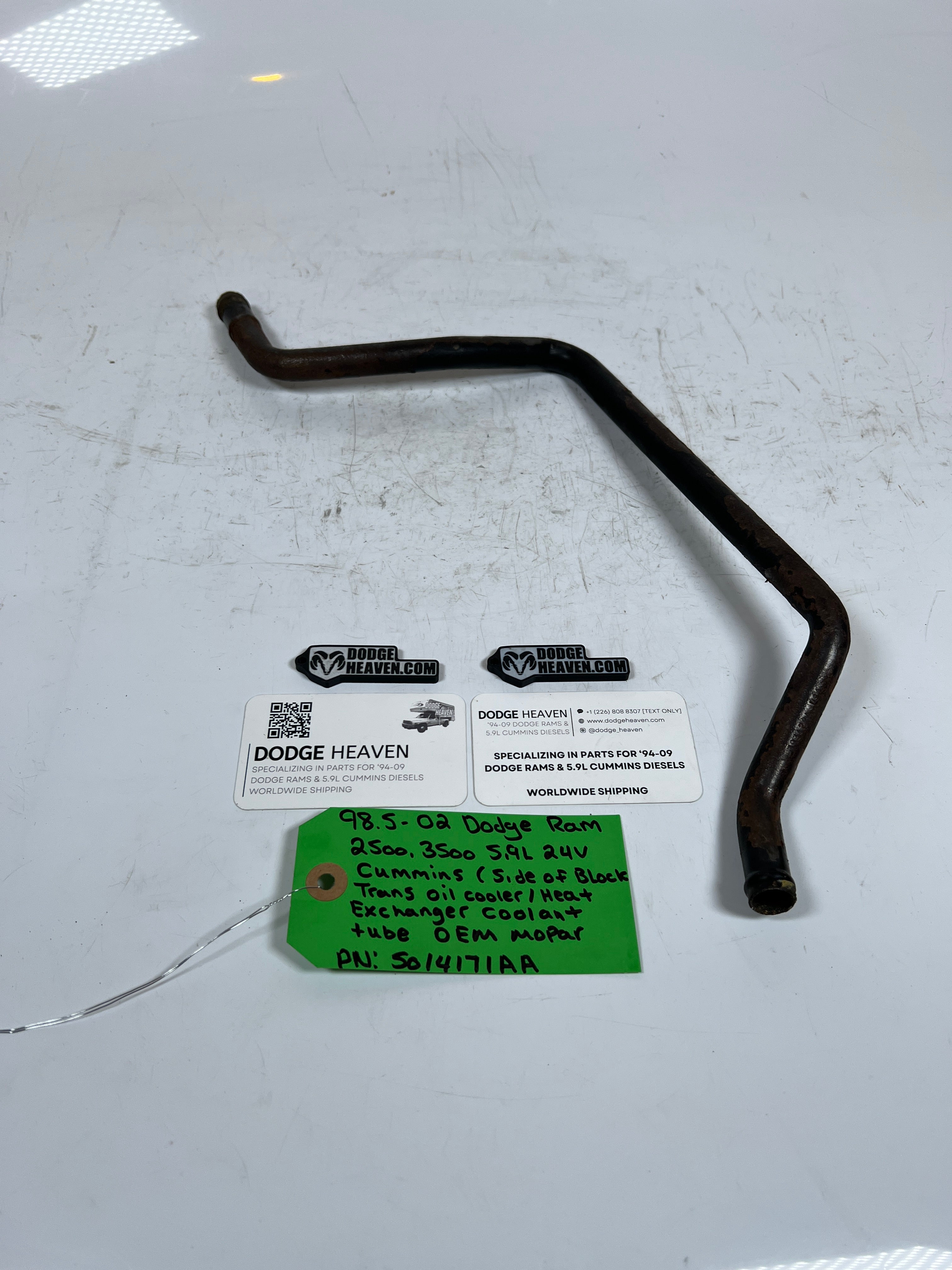 1998.5-2002 Dodge Ram 24 Valve 5.9L Cummins Oil Cooler Coolant Tube