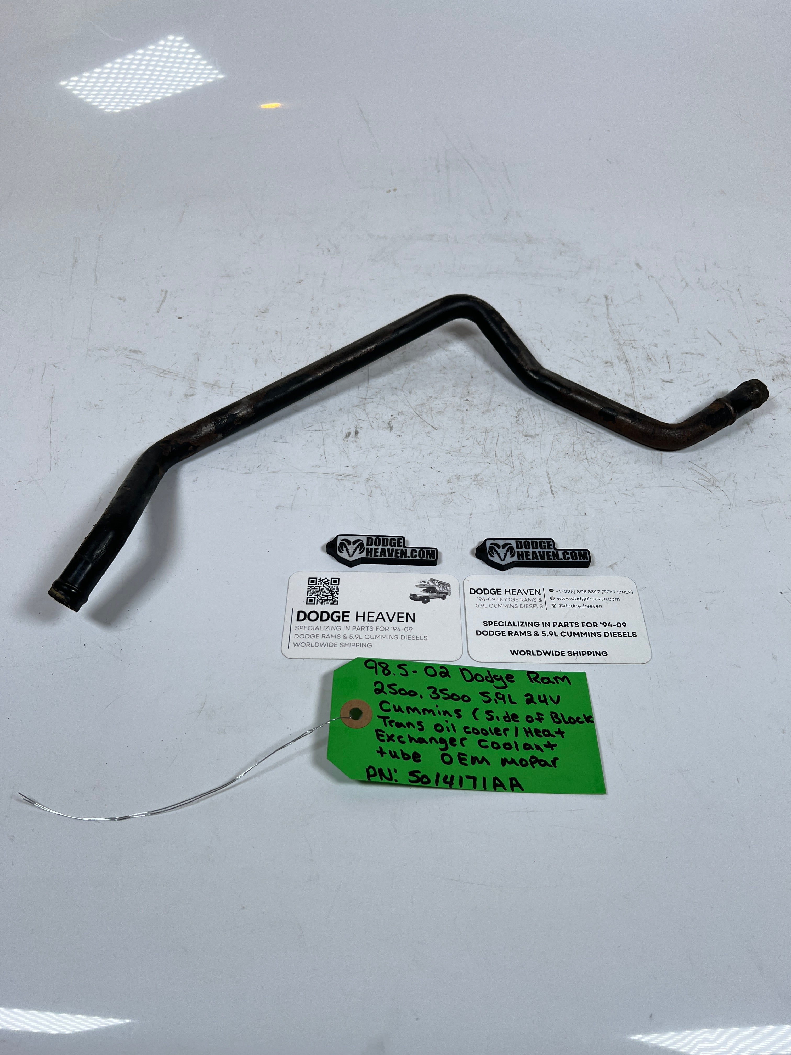 1998.5-2002 Dodge Ram 24 Valve 5.9L Cummins Oil Cooler Coolant Tube