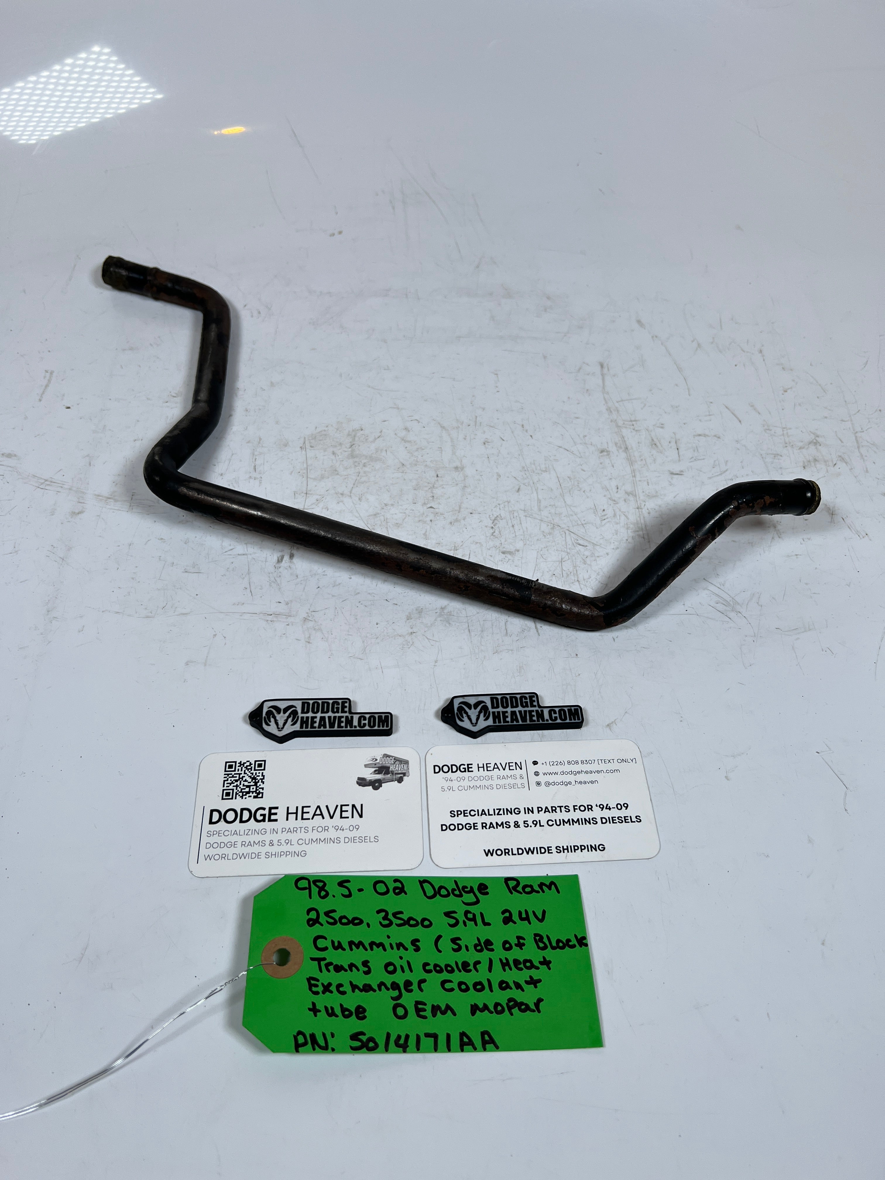 1998.5-2002 Dodge Ram 24 Valve 5.9L Cummins Oil Cooler Coolant Tube
