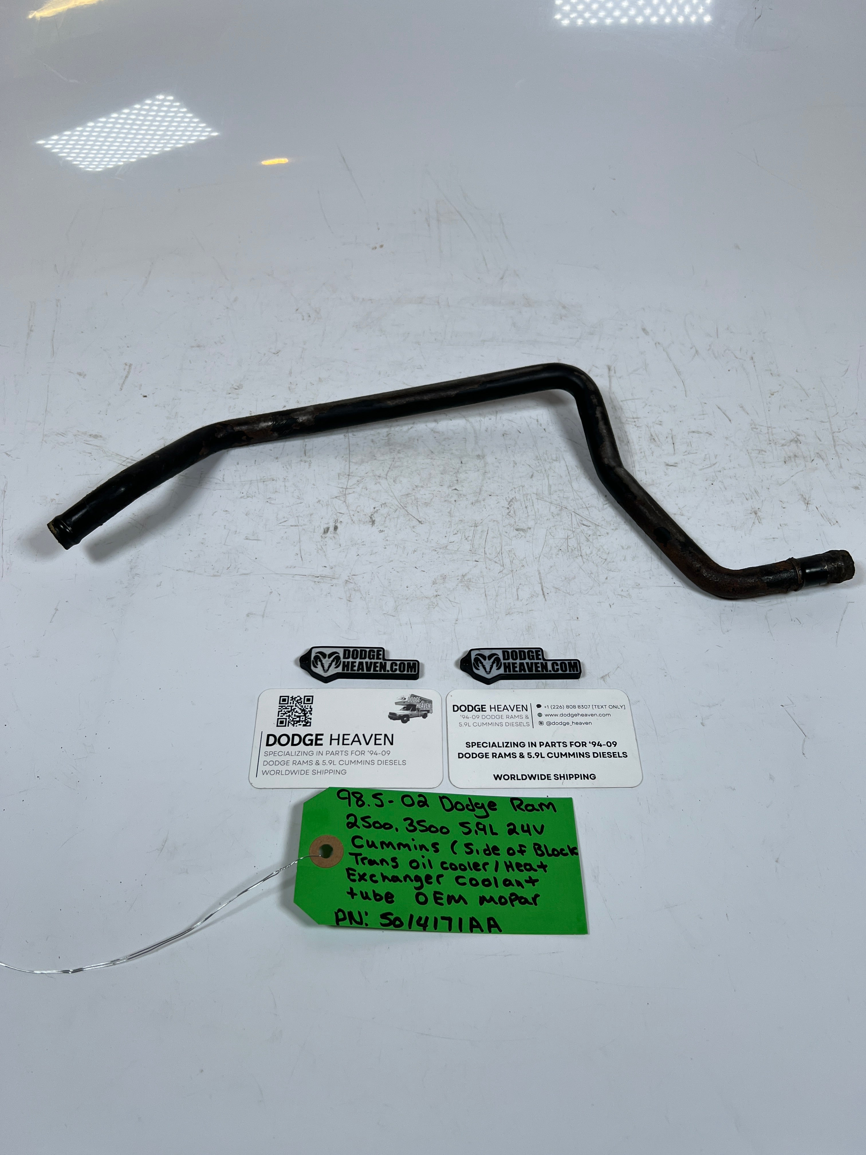 1998.5-2002 Dodge Ram 24 Valve 5.9L Cummins Oil Cooler Coolant Tube