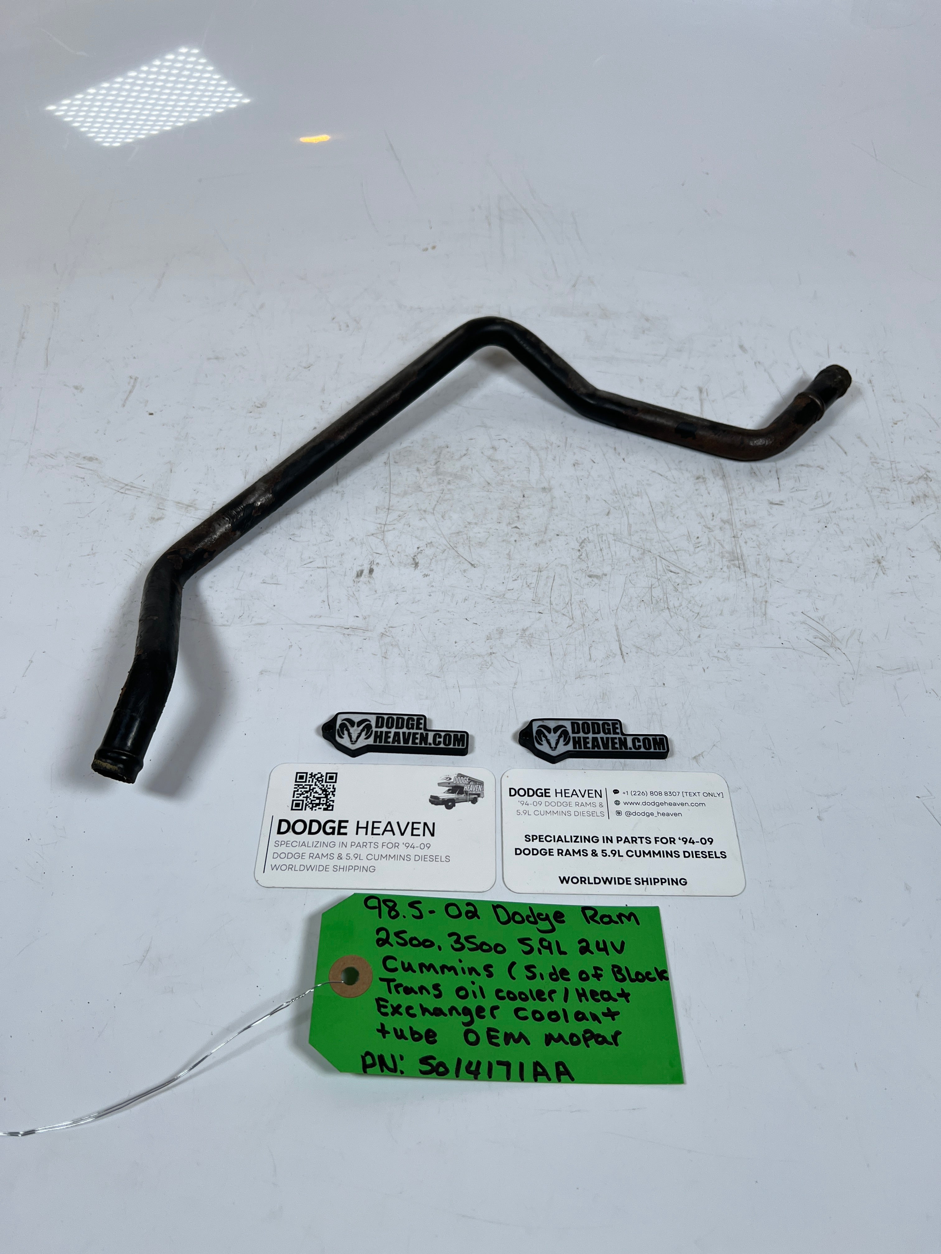 1998.5-2002 Dodge Ram 24 Valve 5.9L Cummins Oil Cooler Coolant Tube