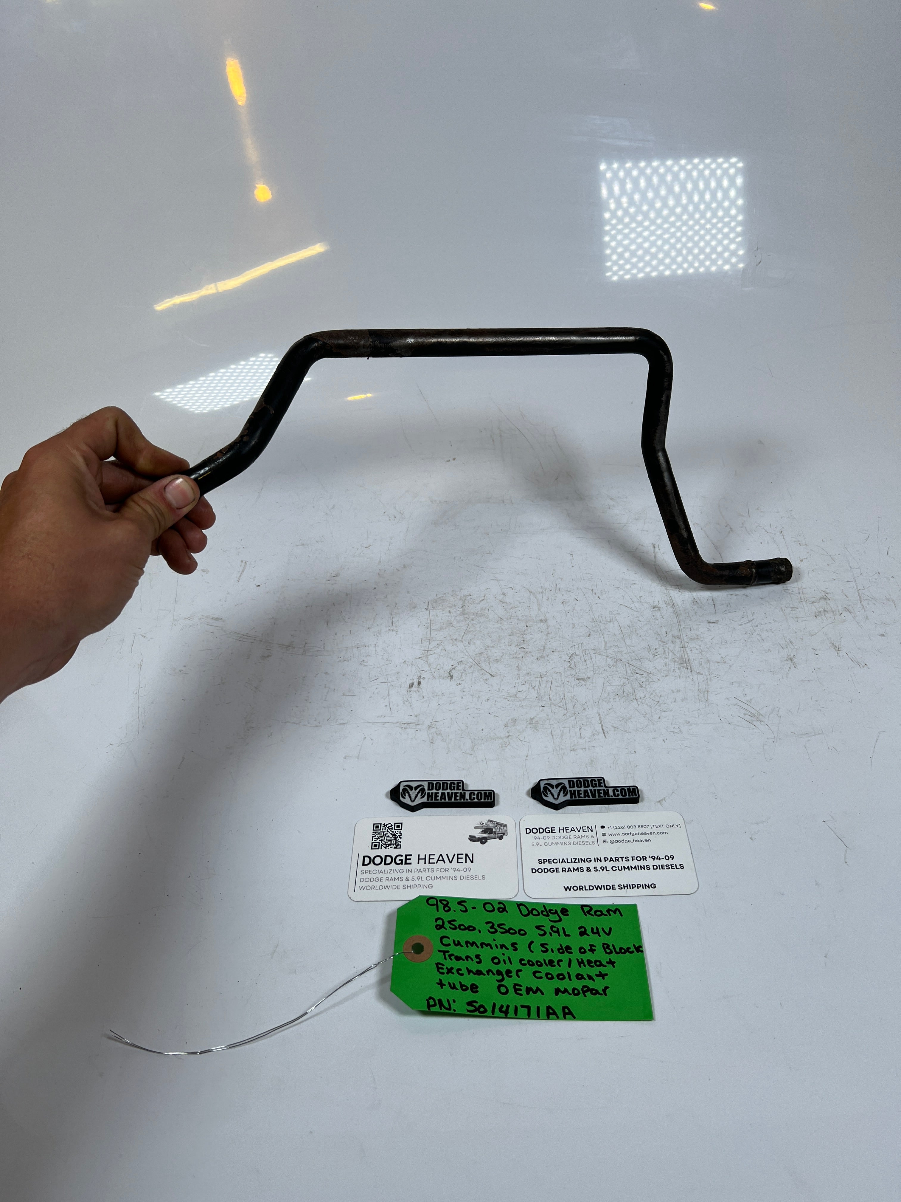1998.5-2002 Dodge Ram 24 Valve 5.9L Cummins Oil Cooler Coolant Tube
