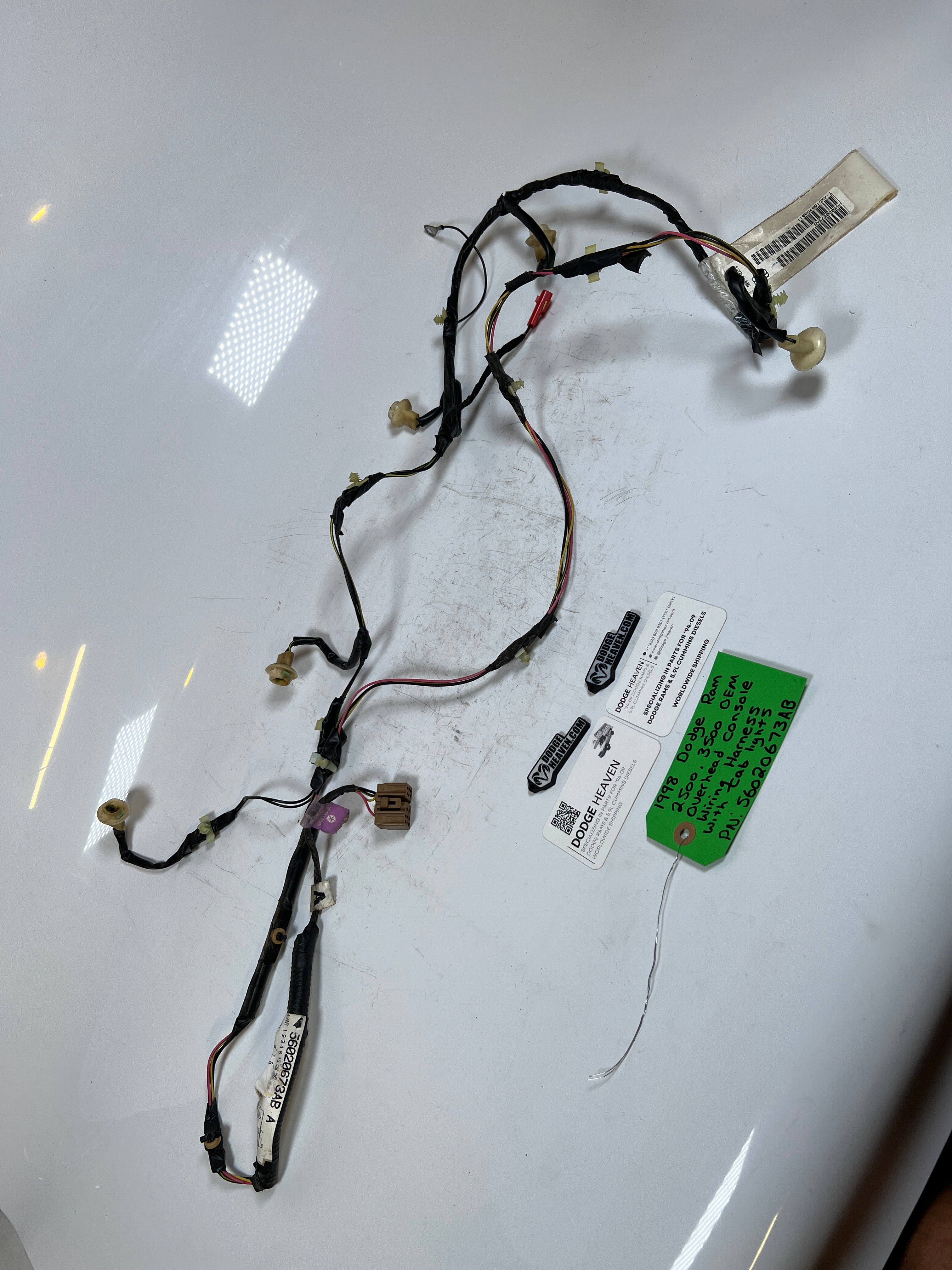 1998-1998 Dodge Ram 2500 3500 Overhead Console Wiring Harness W Cab Lights