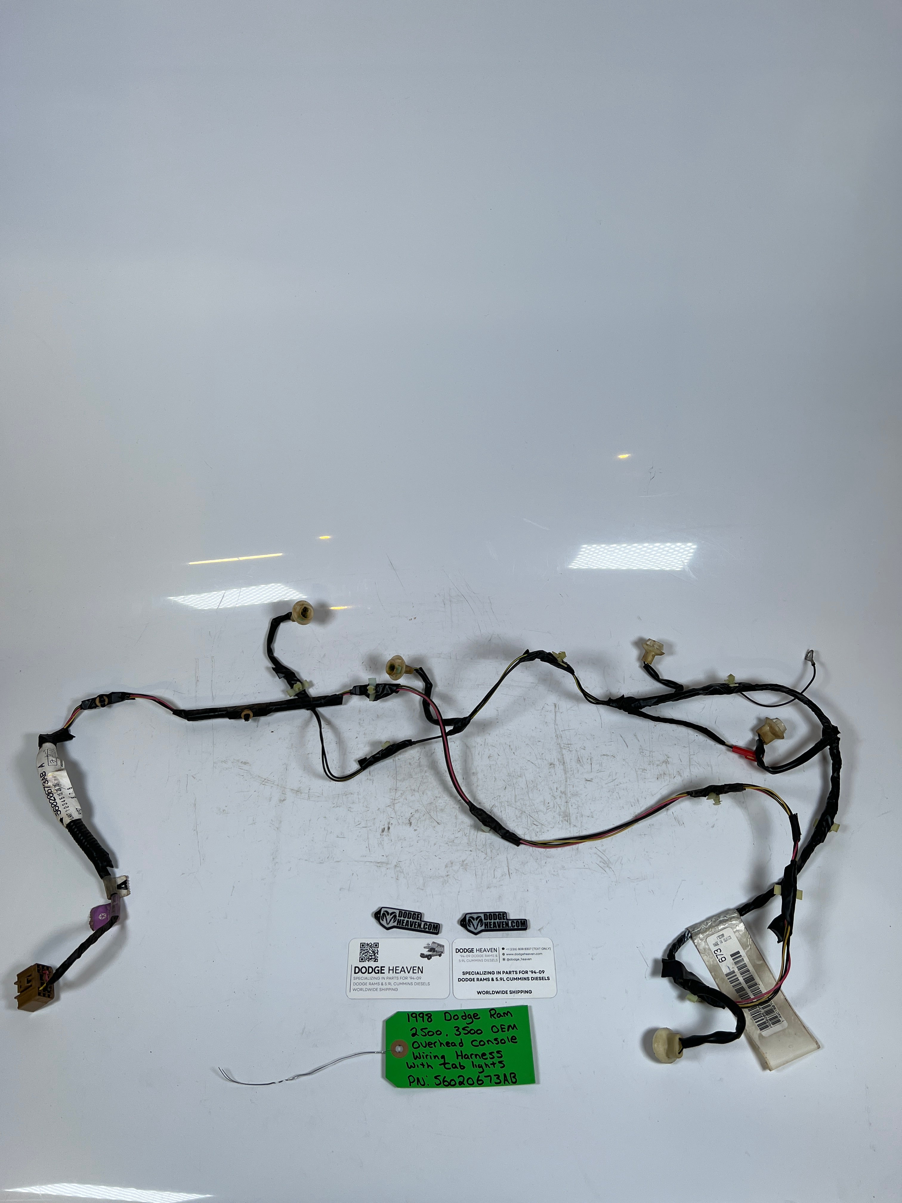 1998-1998 Dodge Ram 2500 3500 Overhead Console Wiring Harness W Cab Lights