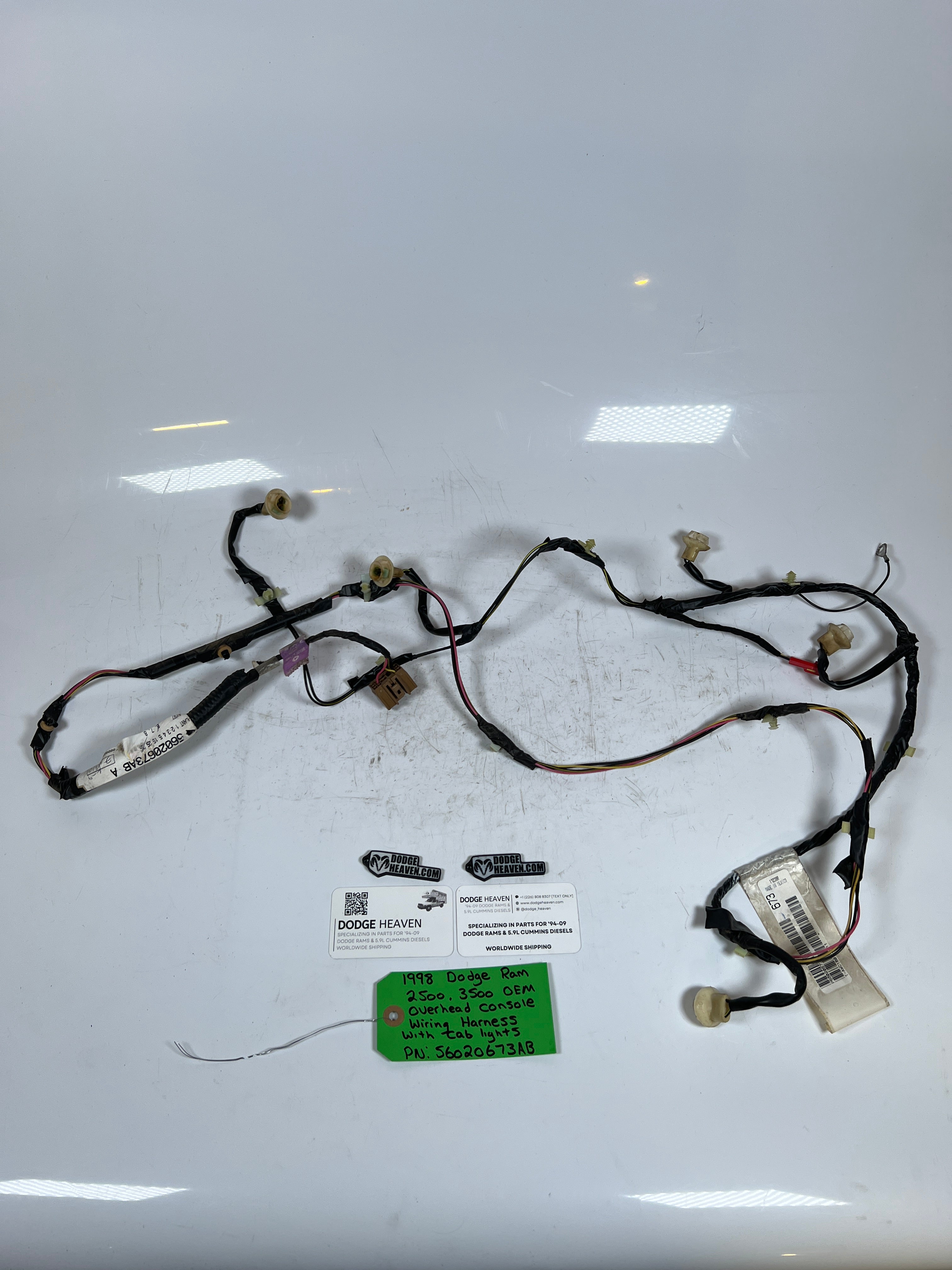 1998-1998 Dodge Ram 2500 3500 Overhead Console Wiring Harness W Cab Lights