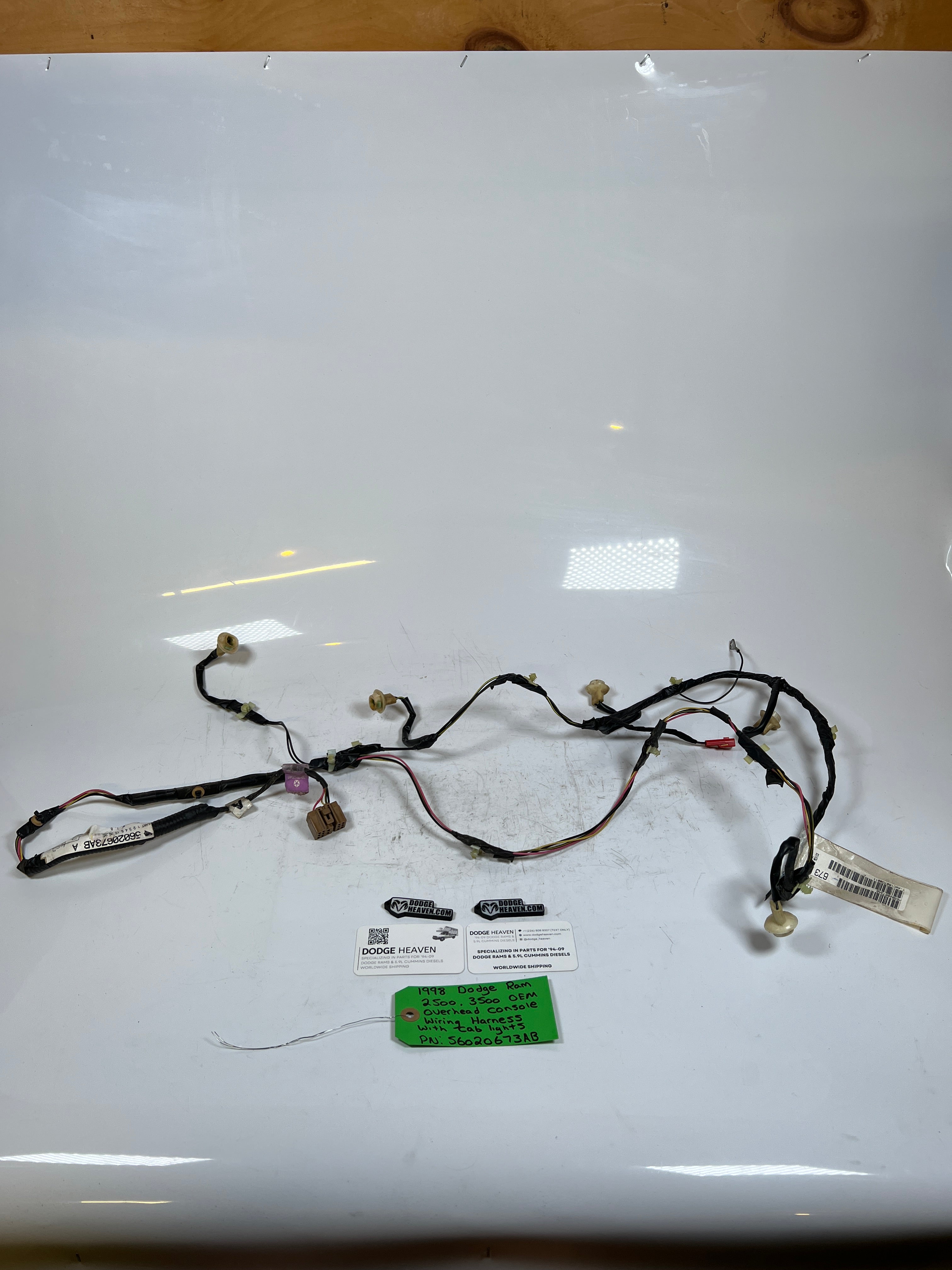 1998-1998 Dodge Ram 2500 3500 Overhead Console Wiring Harness W Cab Lights