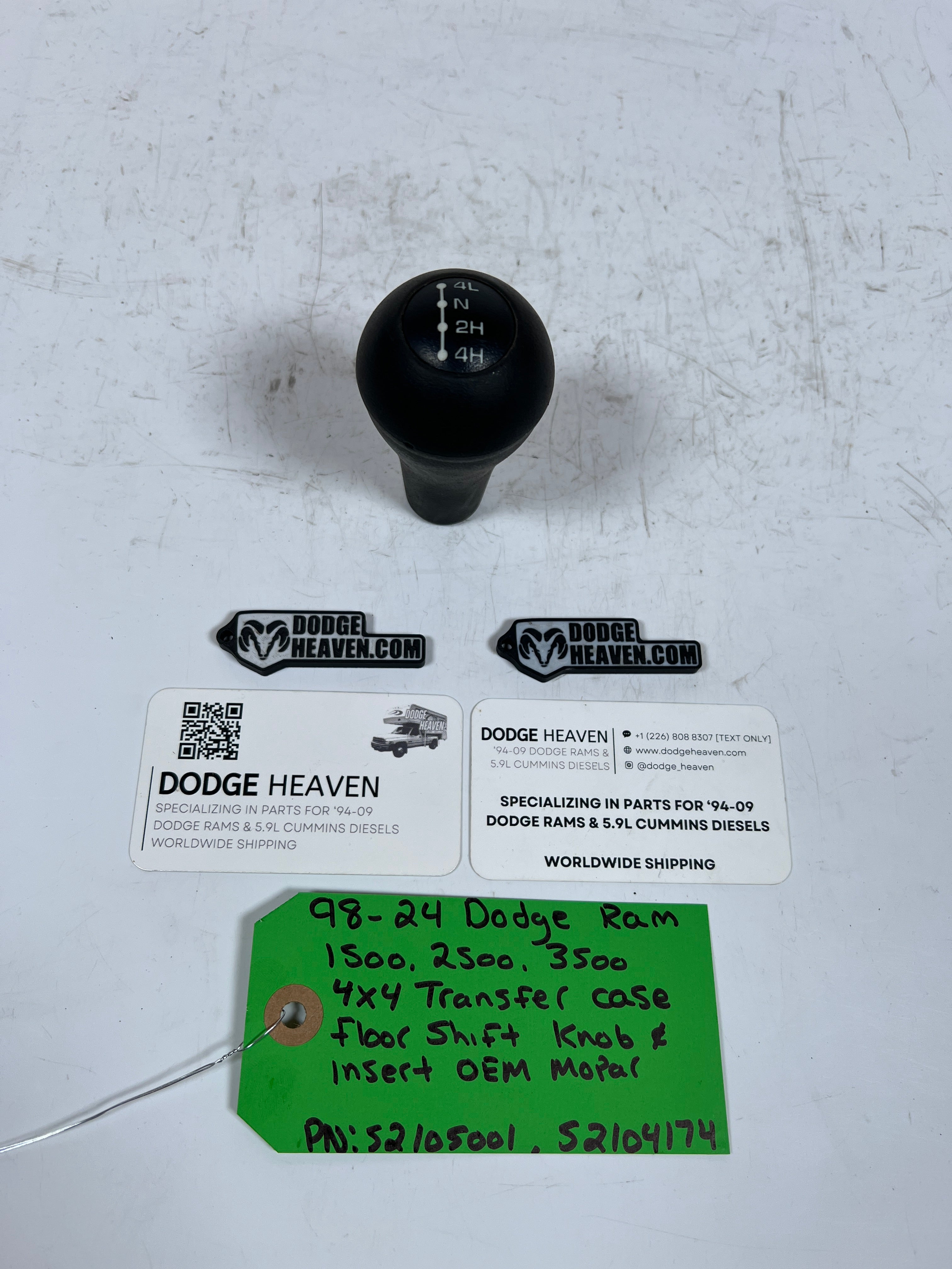 1998-2024 Dodge Ram 1500-3500 4x4 Transfer Case Floor Shift Knob & Insert