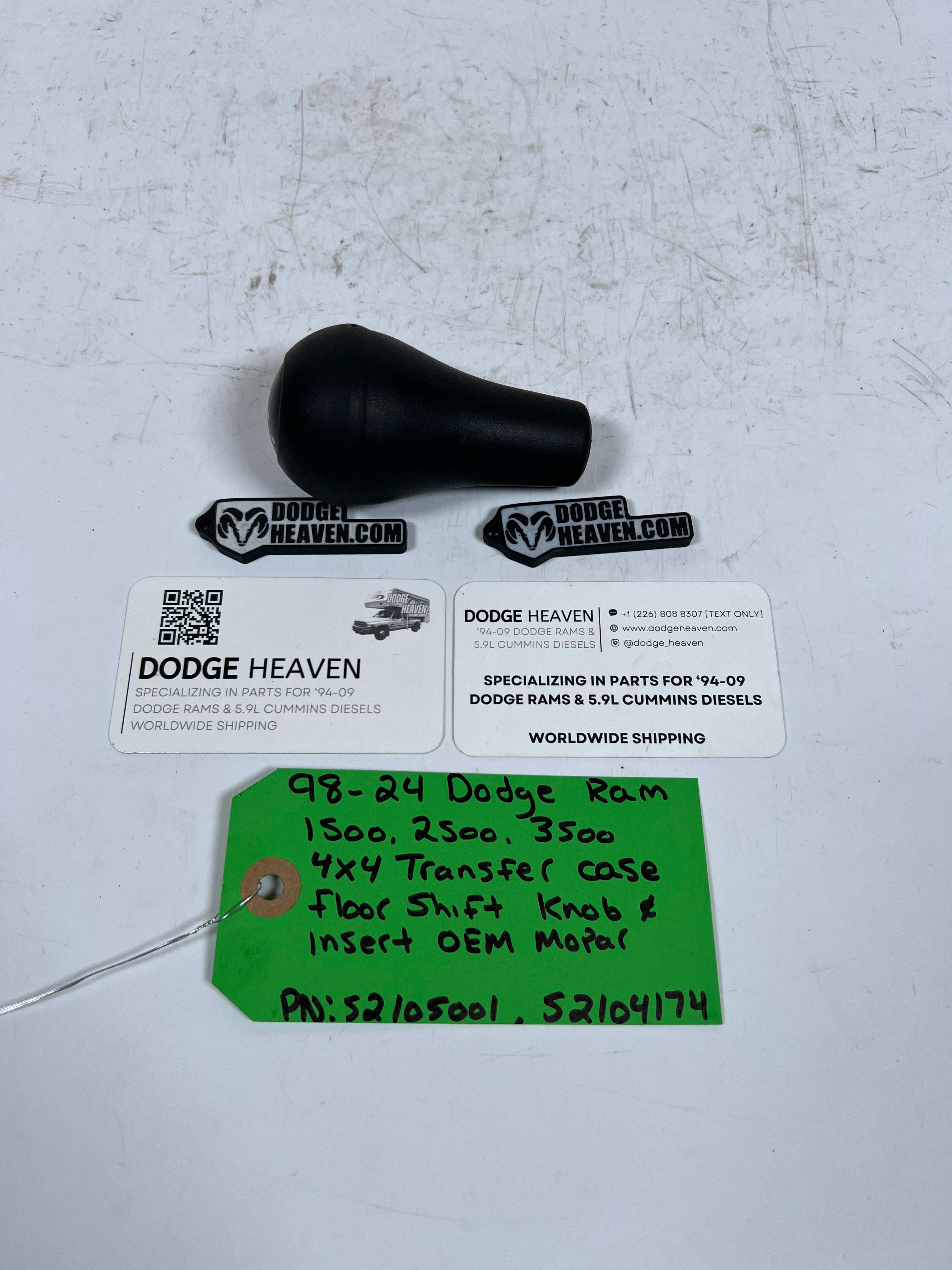 1998-2024 Dodge Ram 1500-3500 4x4 Transfer Case Floor Shift Knob & Insert