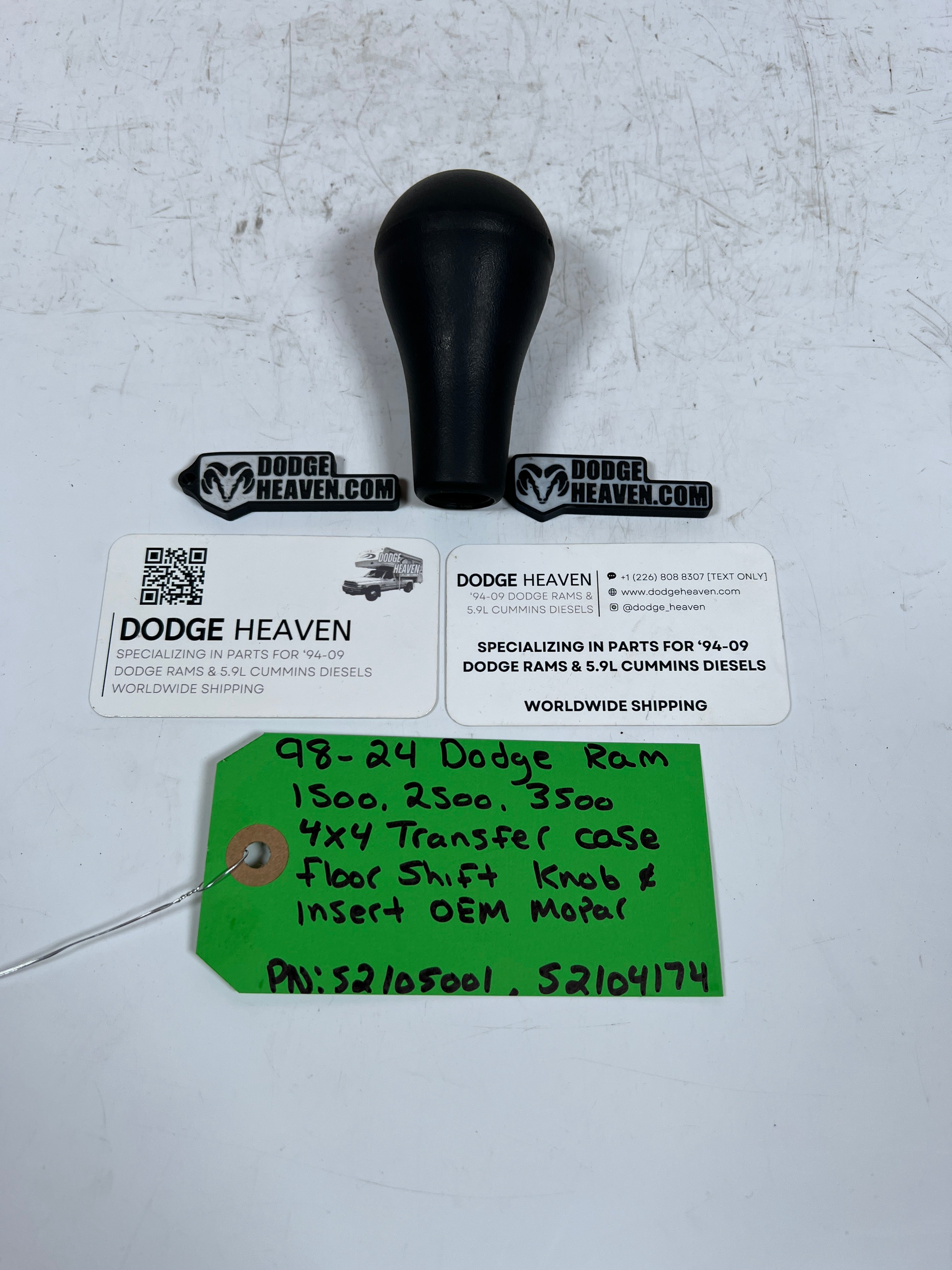 1998-2024 Dodge Ram 1500-3500 4x4 Transfer Case Floor Shift Knob & Insert