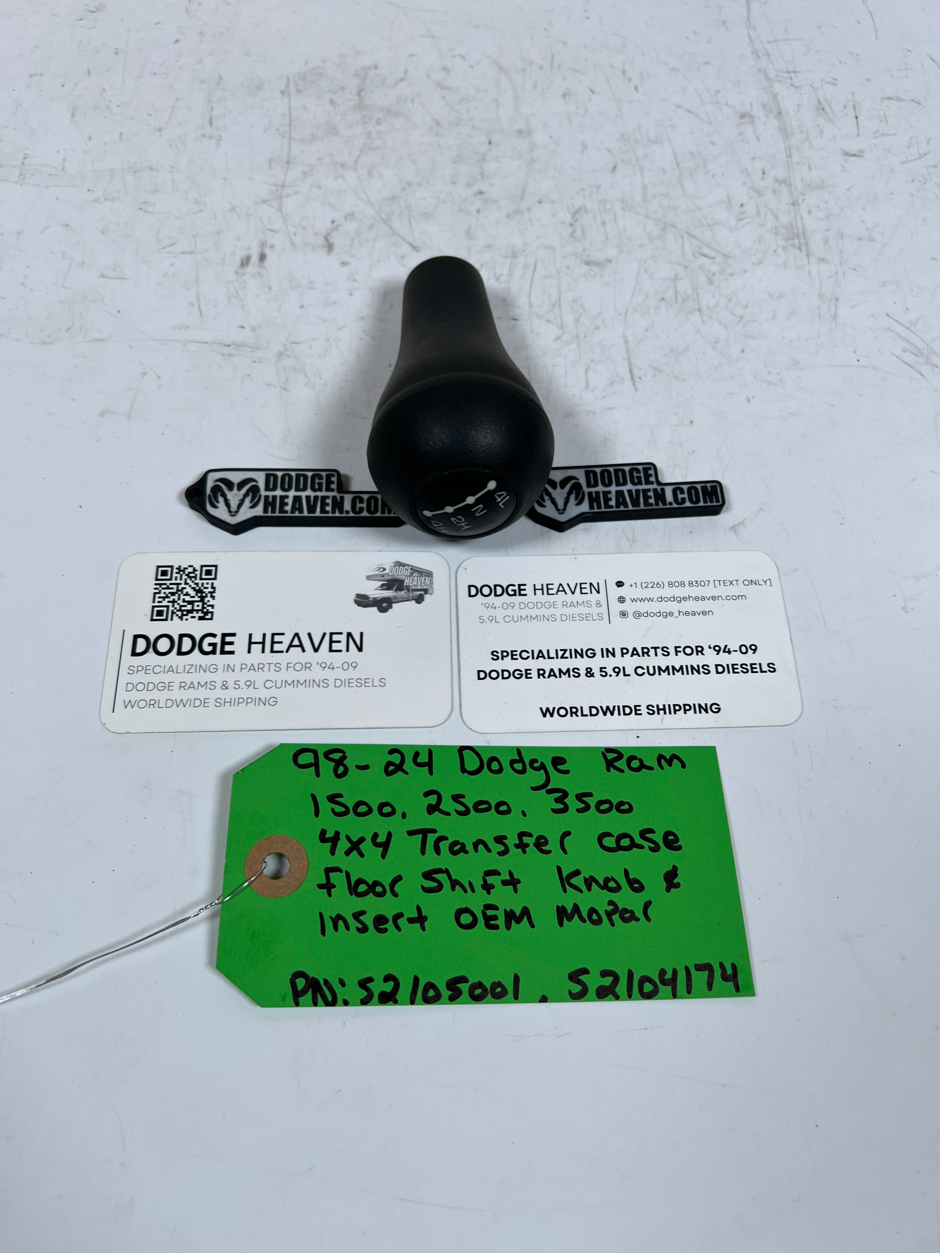 1998-2024 Dodge Ram 1500-3500 4x4 Transfer Case Floor Shift Knob & Insert