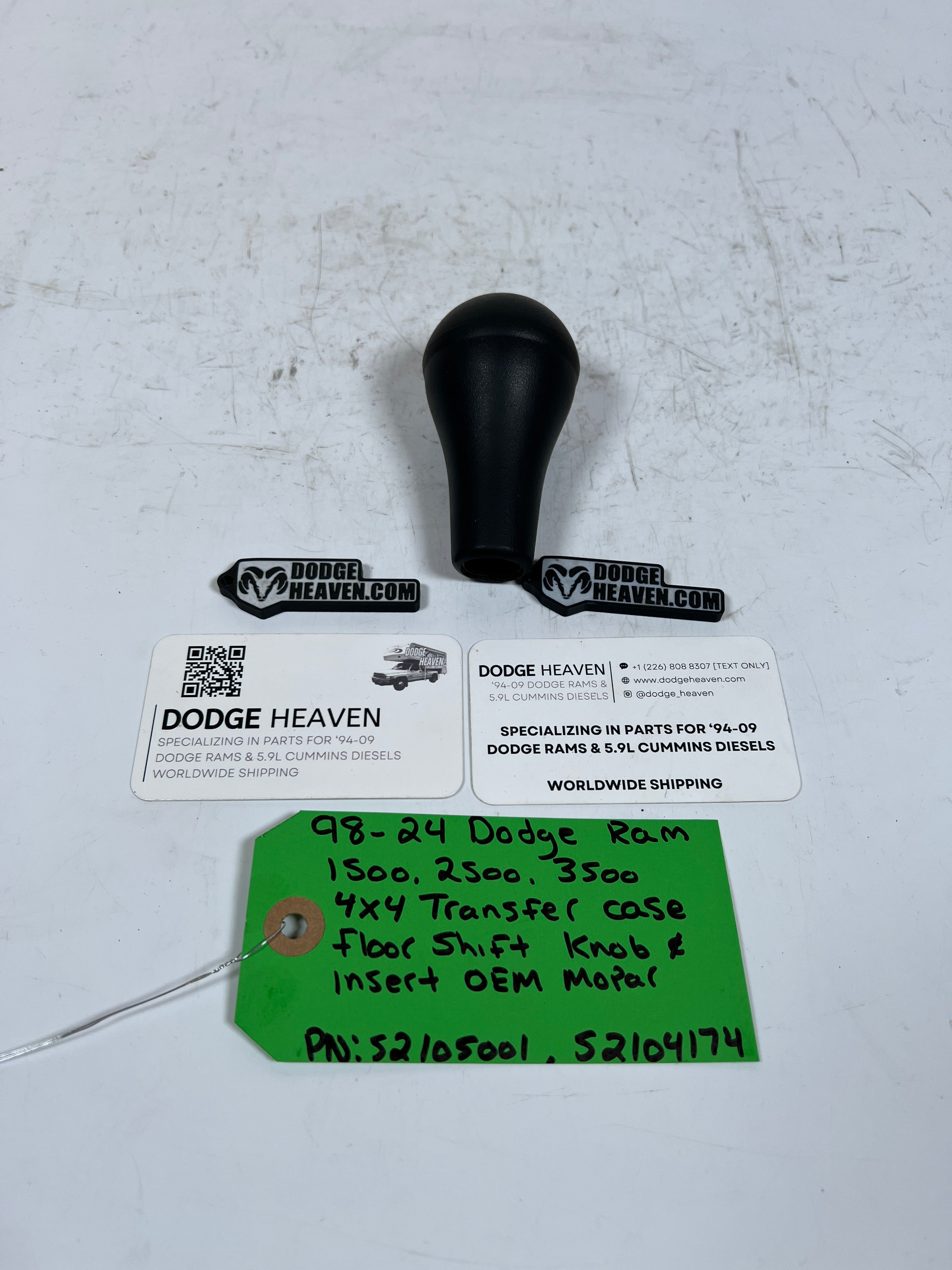 1998-2024 Dodge Ram 1500-3500 4x4 Transfer Case Floor Shift Knob & Insert