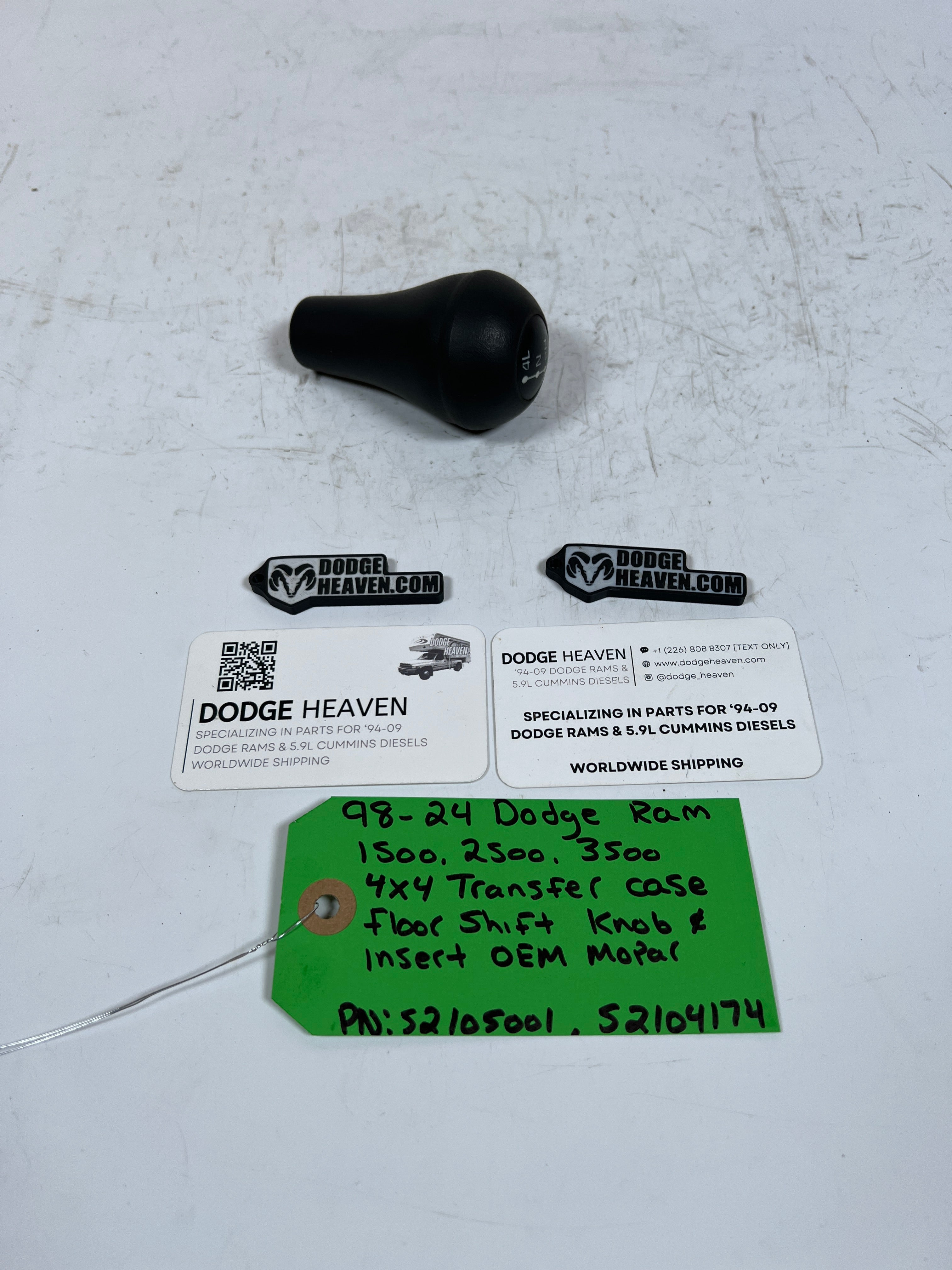 1998-2024 Dodge Ram 1500-3500 4x4 Transfer Case Floor Shift Knob & Insert