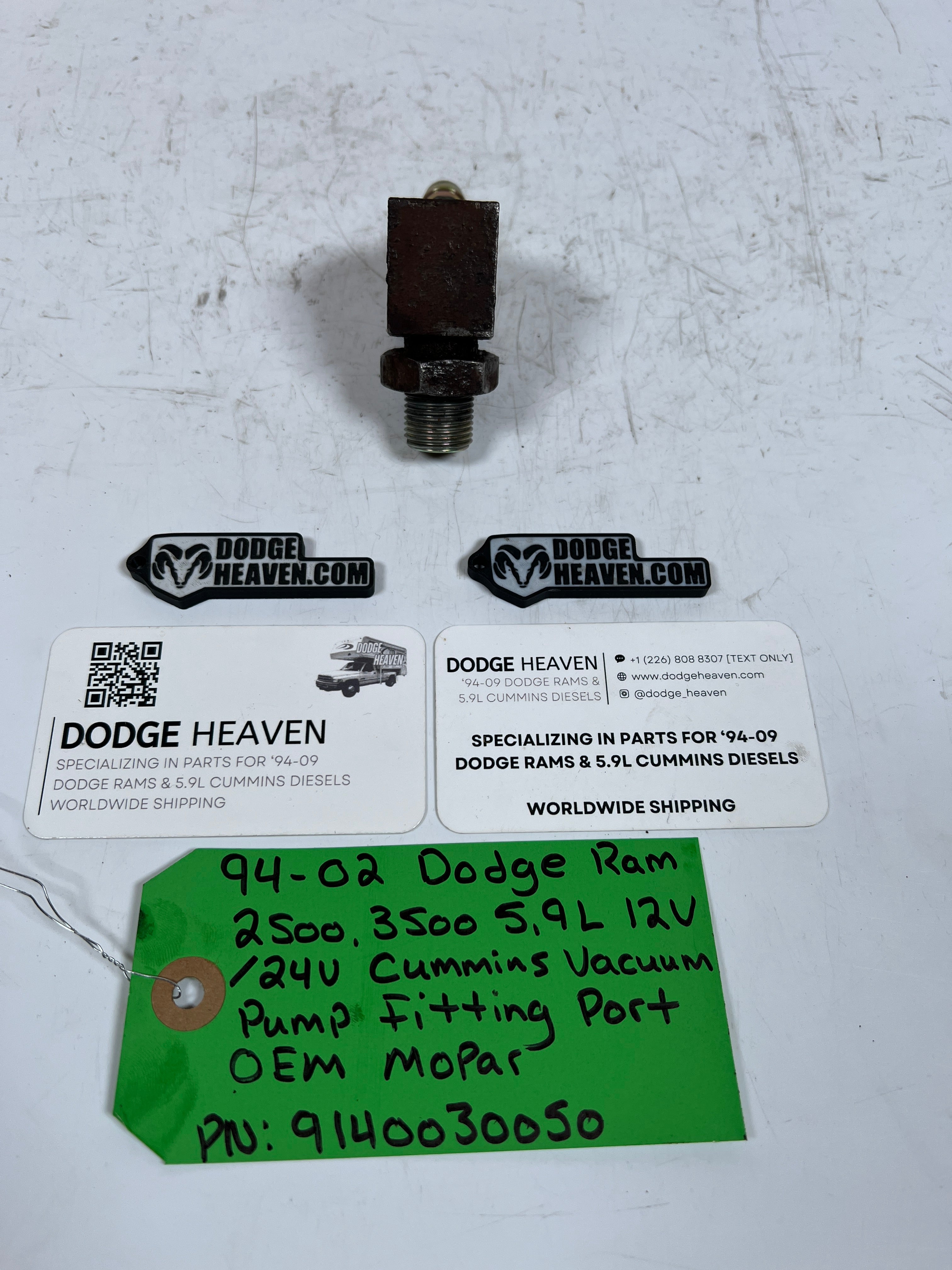 1994-2002 Dodge Ram 5.9L Cummins Vacuum Pump Fitting Port