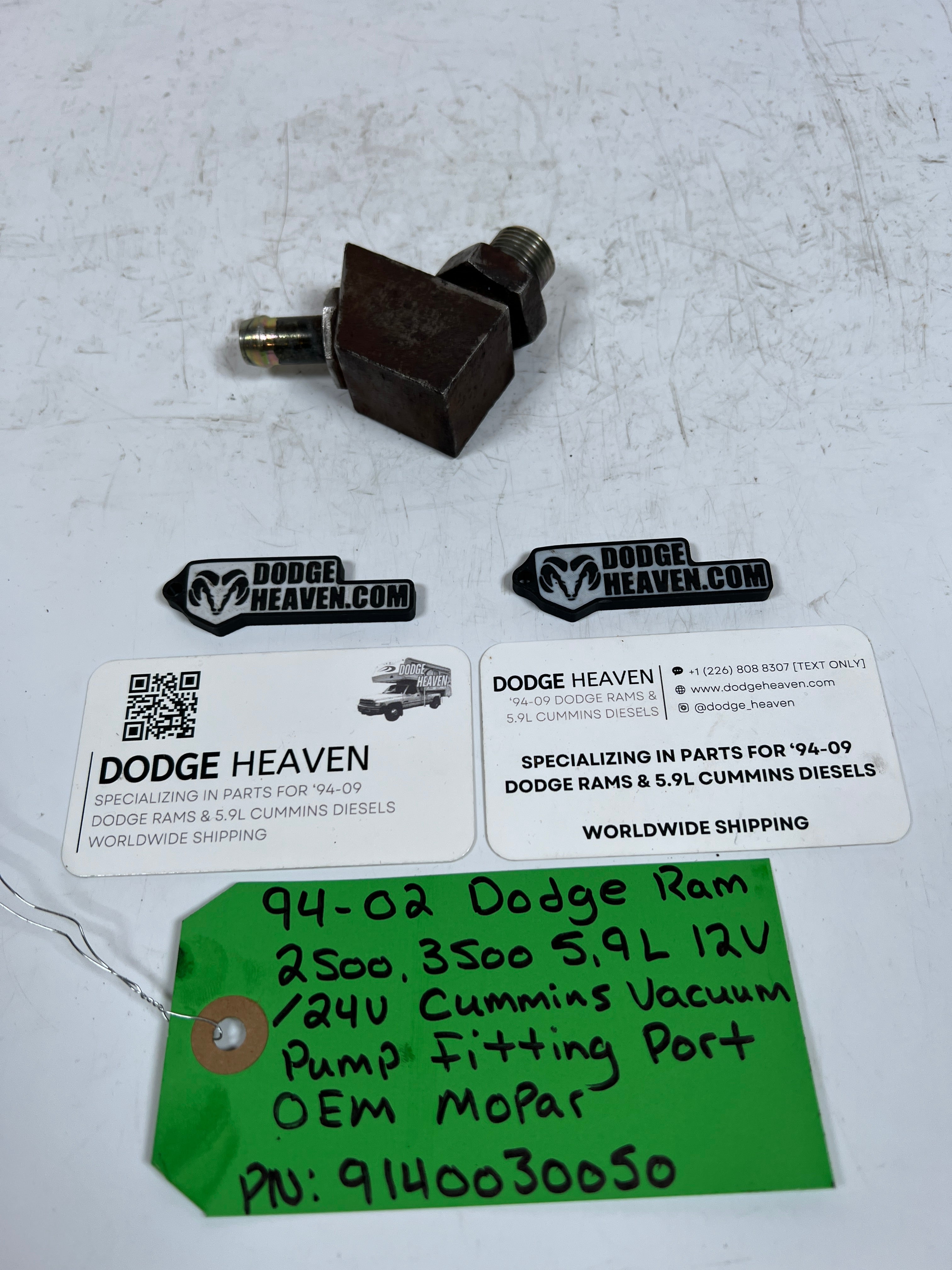 1994-2002 Dodge Ram 5.9L Cummins Vacuum Pump Fitting Port