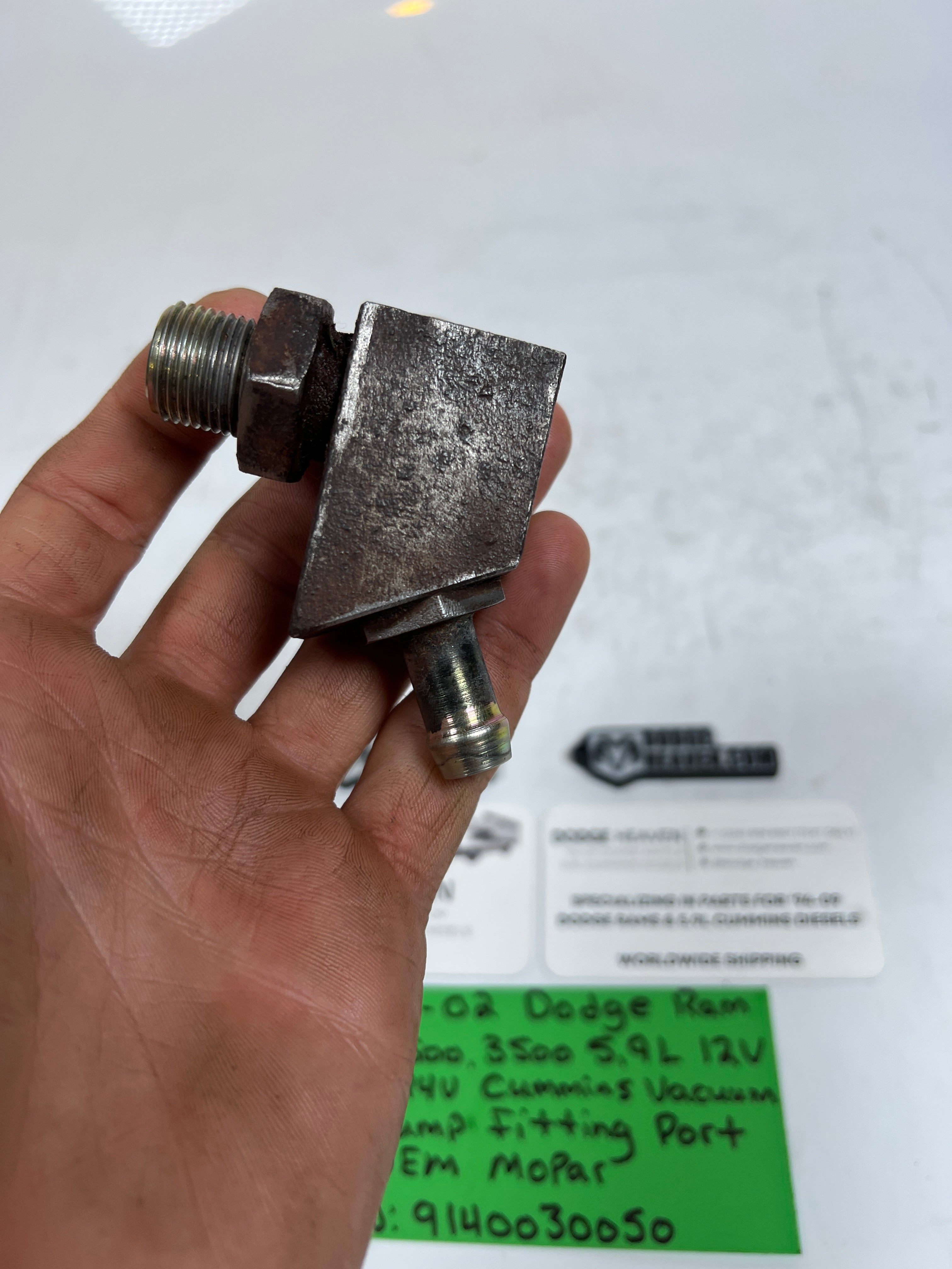 1994-2002 Dodge Ram 5.9L Cummins Vacuum Pump Fitting Port