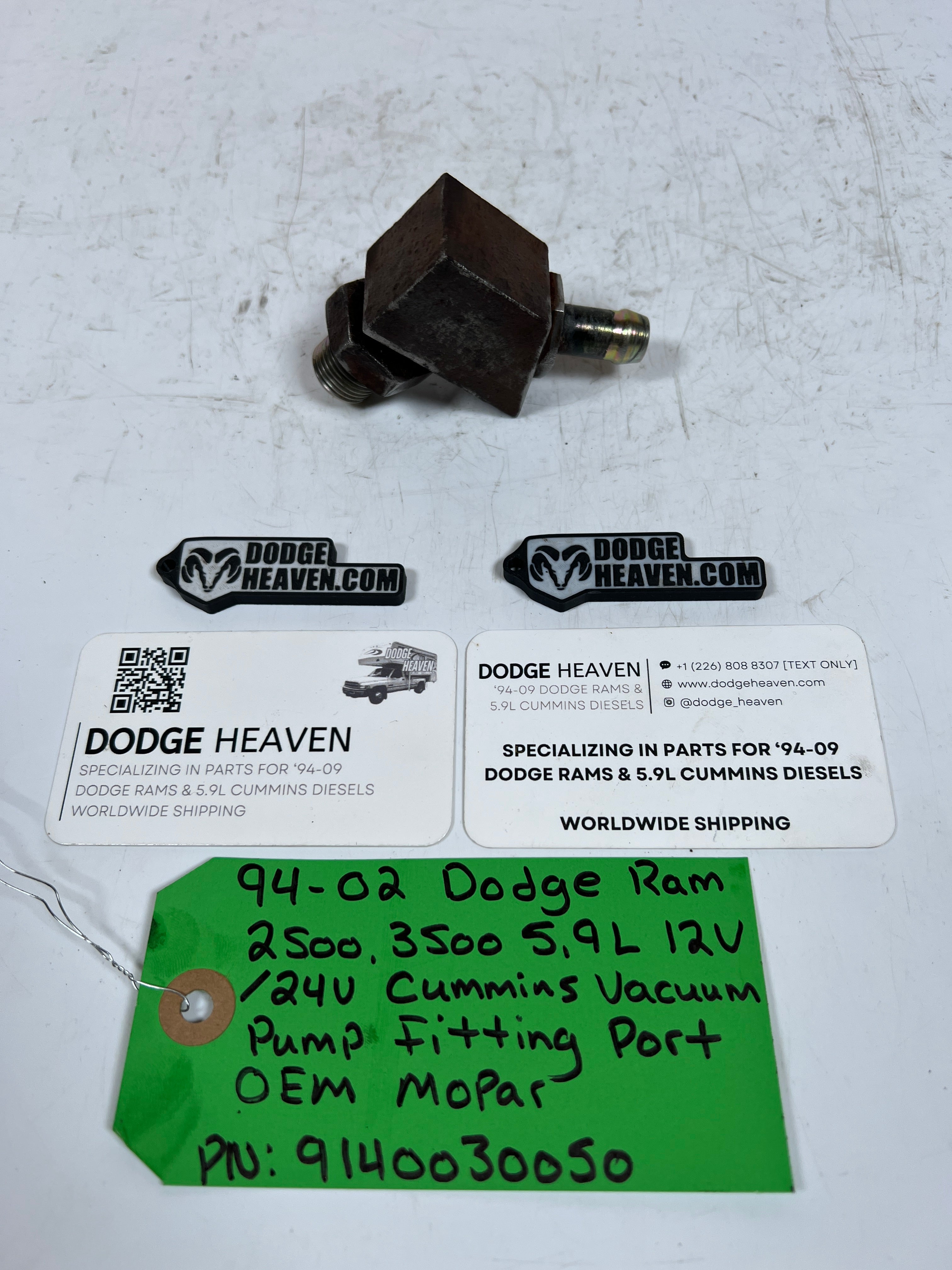 1994-2002 Dodge Ram 5.9L Cummins Vacuum Pump Fitting Port
