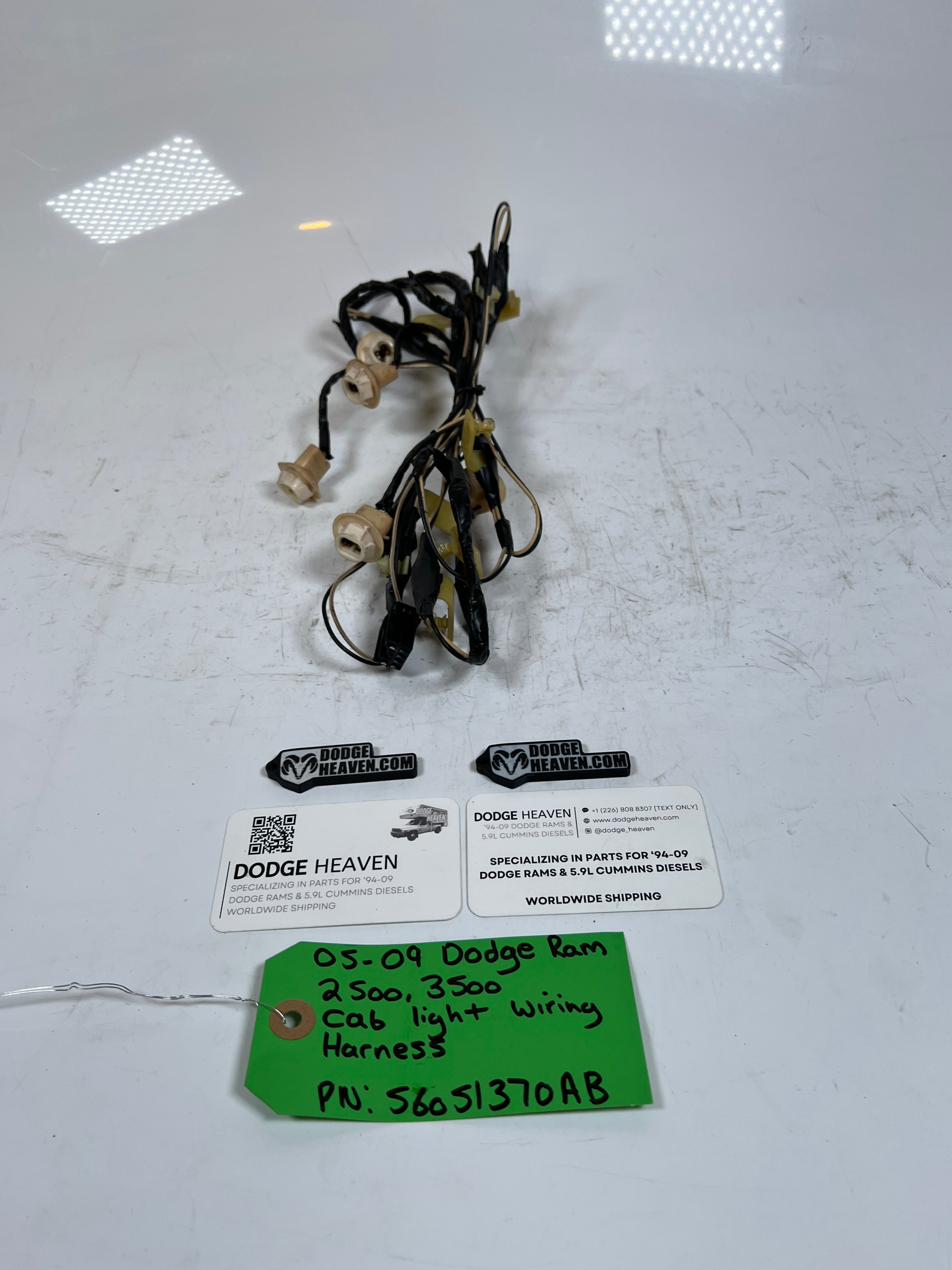 2006-2009 Dodge Ram 2500 3500 Cab Light Wiring Harness