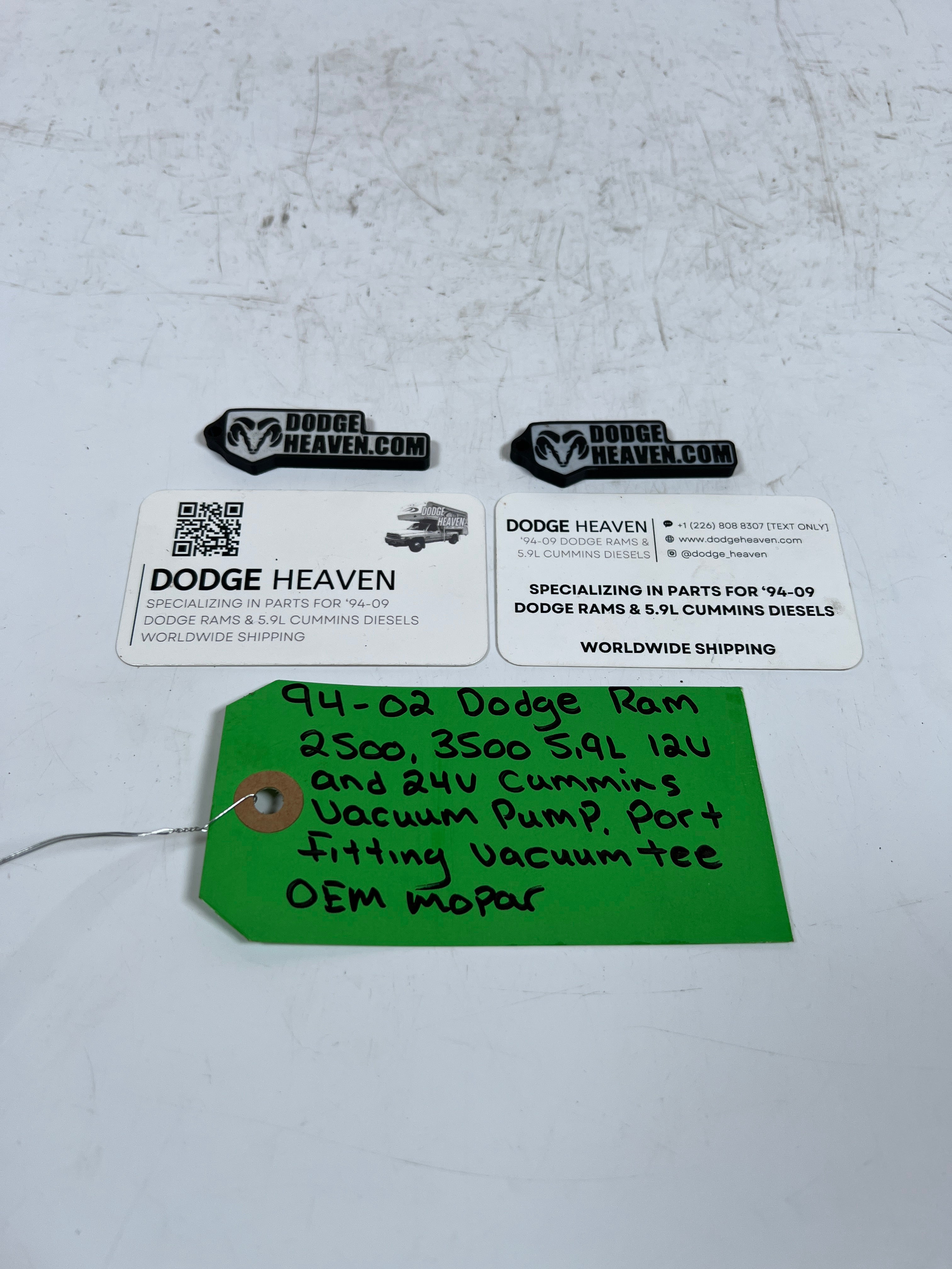 1994-2002 Dodge Ram 5.9L Cummins Vacuum Pump Fitting Port Vacuum Tee
