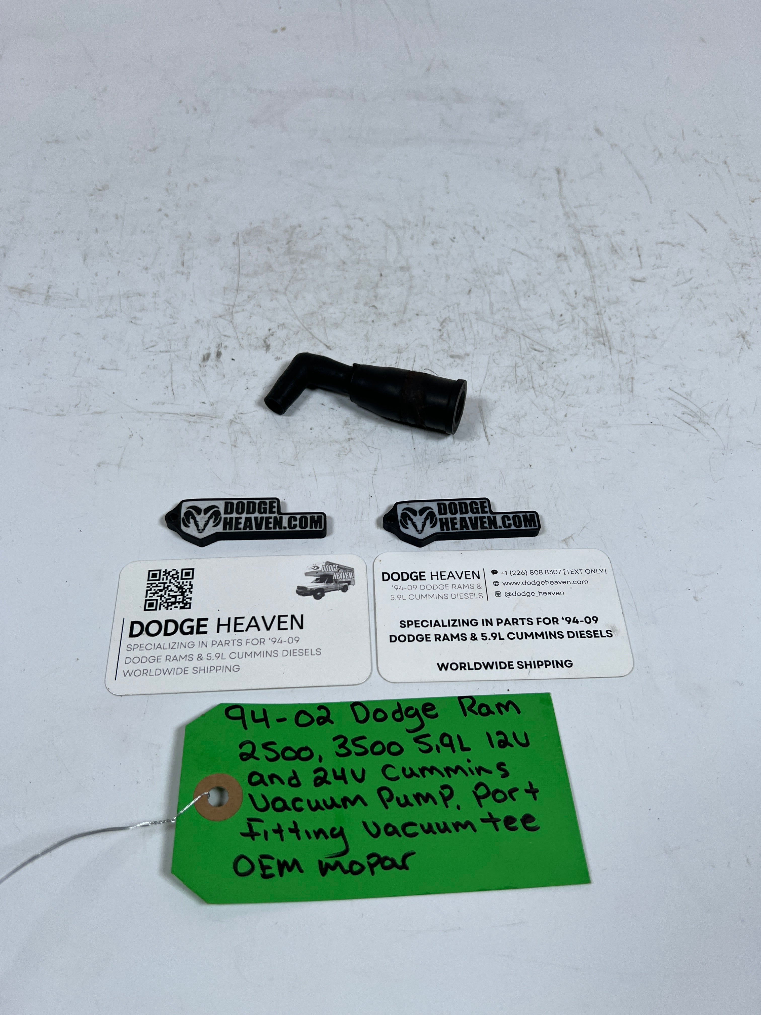 1994-2002 Dodge Ram 5.9L Cummins Vacuum Pump Fitting Port Vacuum Tee