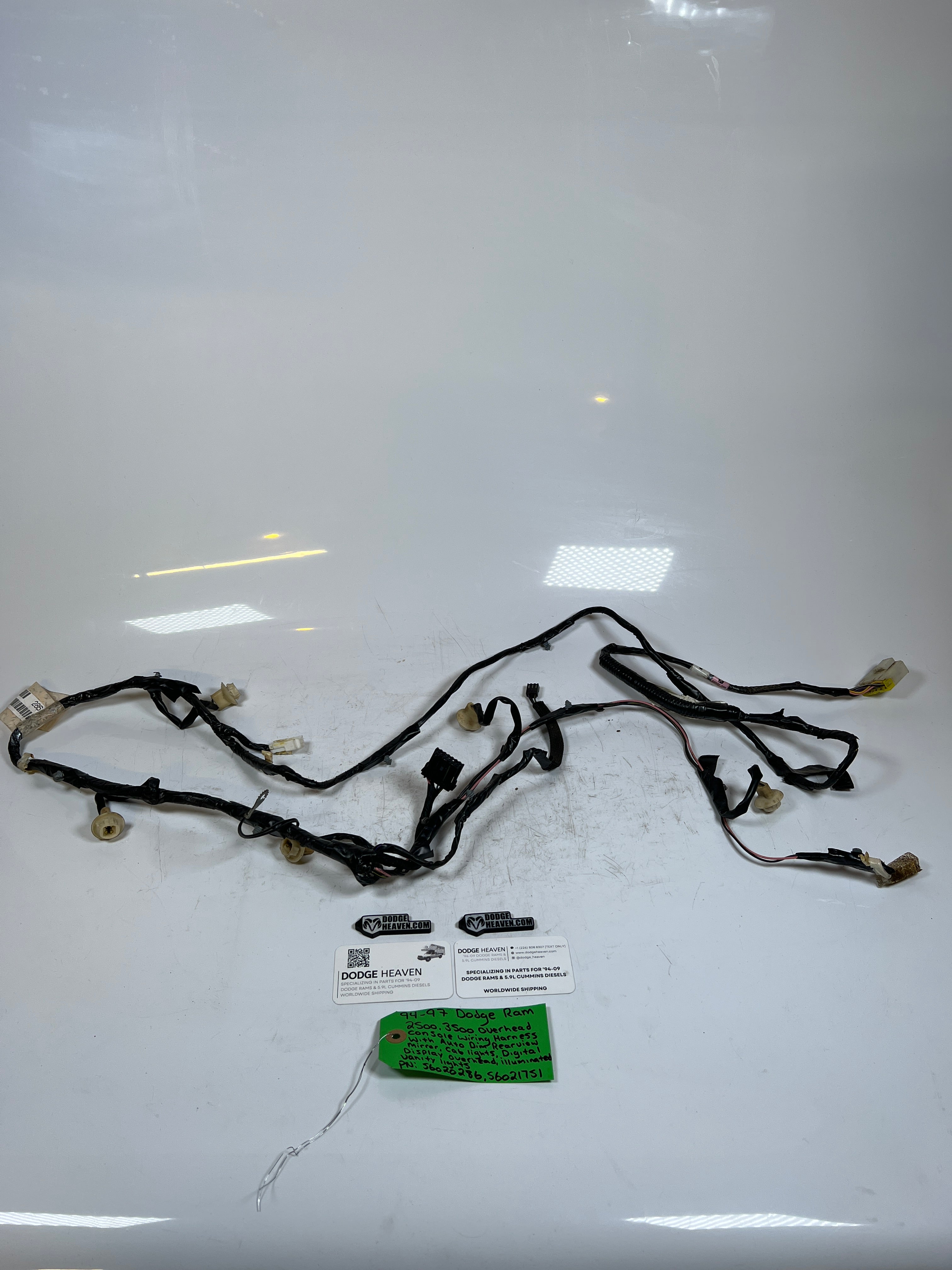 1994-1997 Dodge Ram 2500 3500 Overhead Console Wiring harness With Cab Light