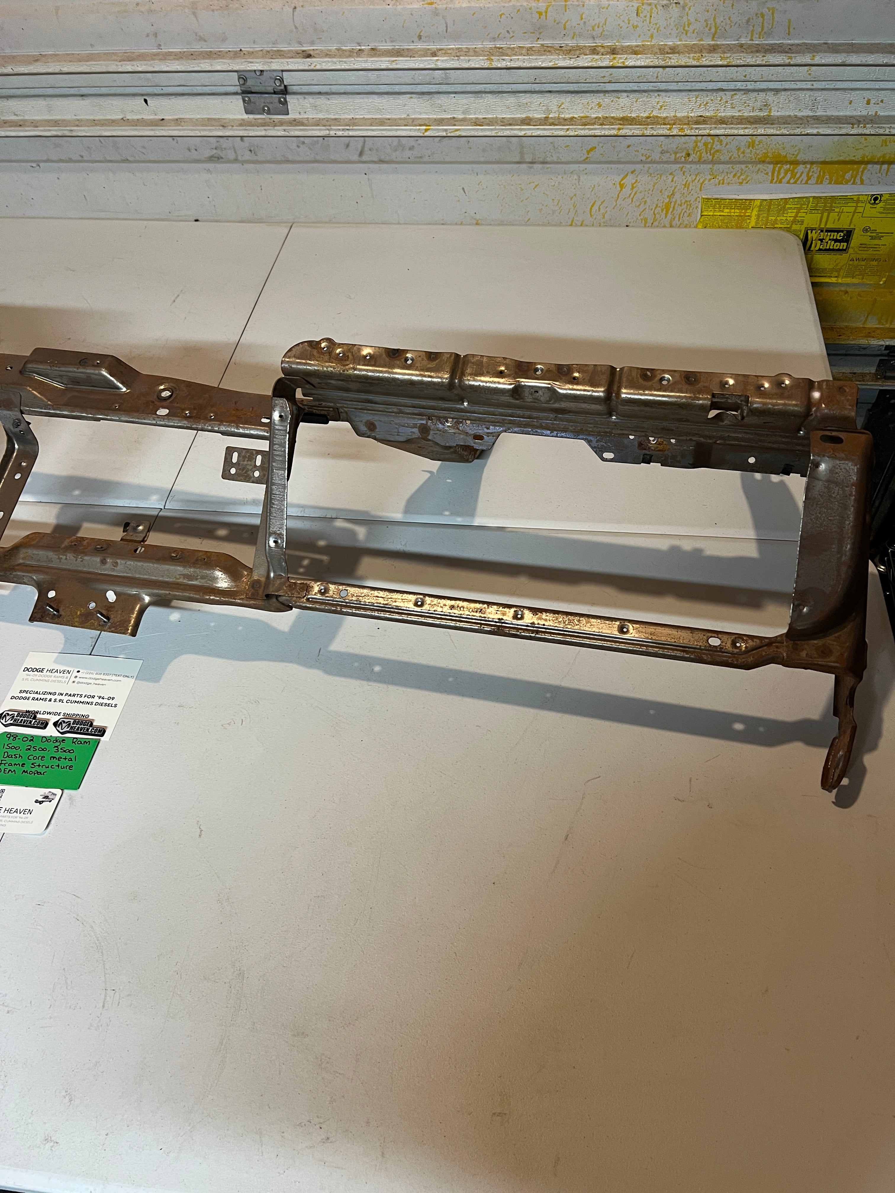 1998-2002 Dodge Ram 1500-3500 Dash Core Metal Frame Structure