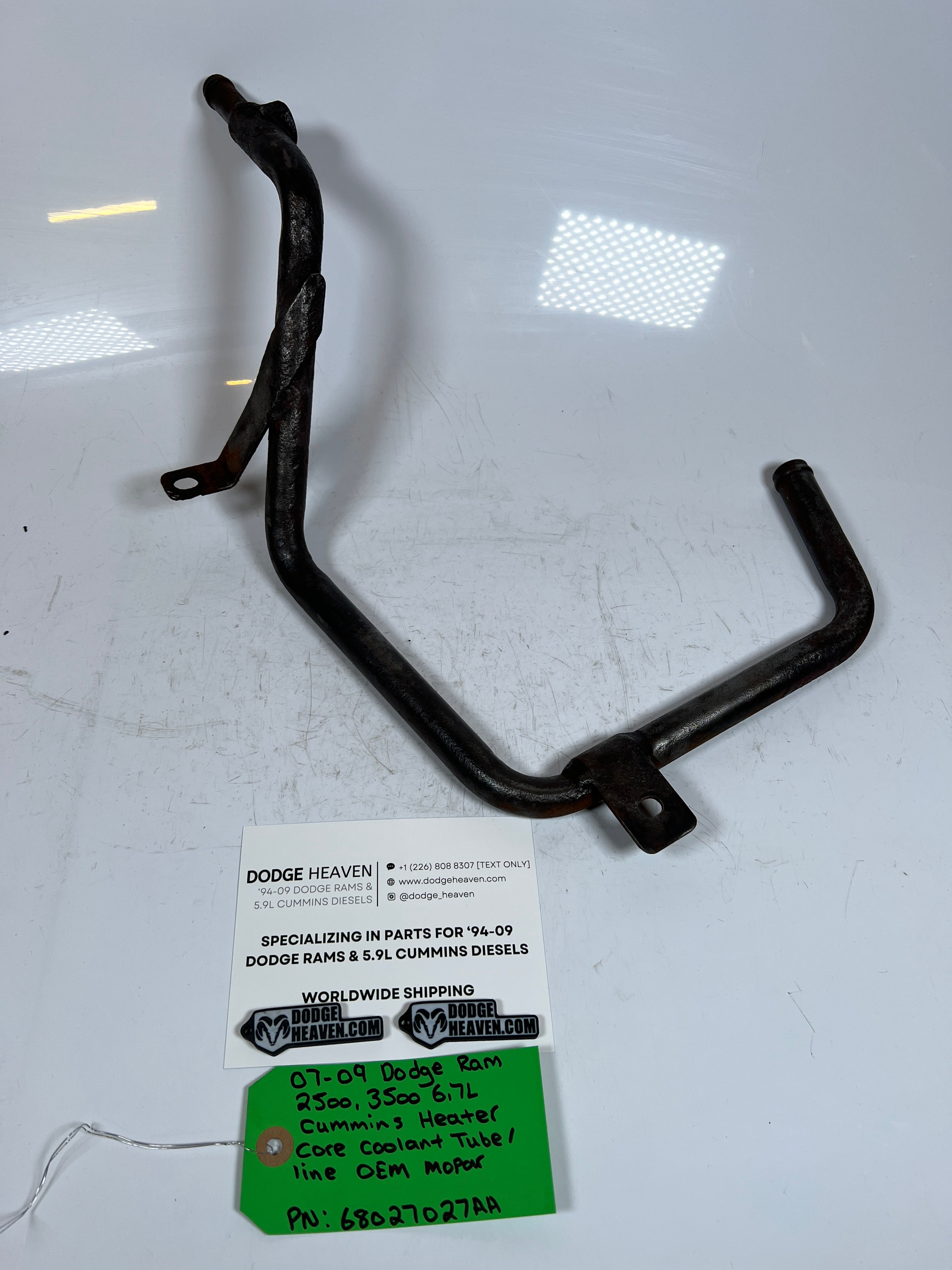 2007-2009 dodge Ram 6.7L Cummins Heater Core Coolant tube