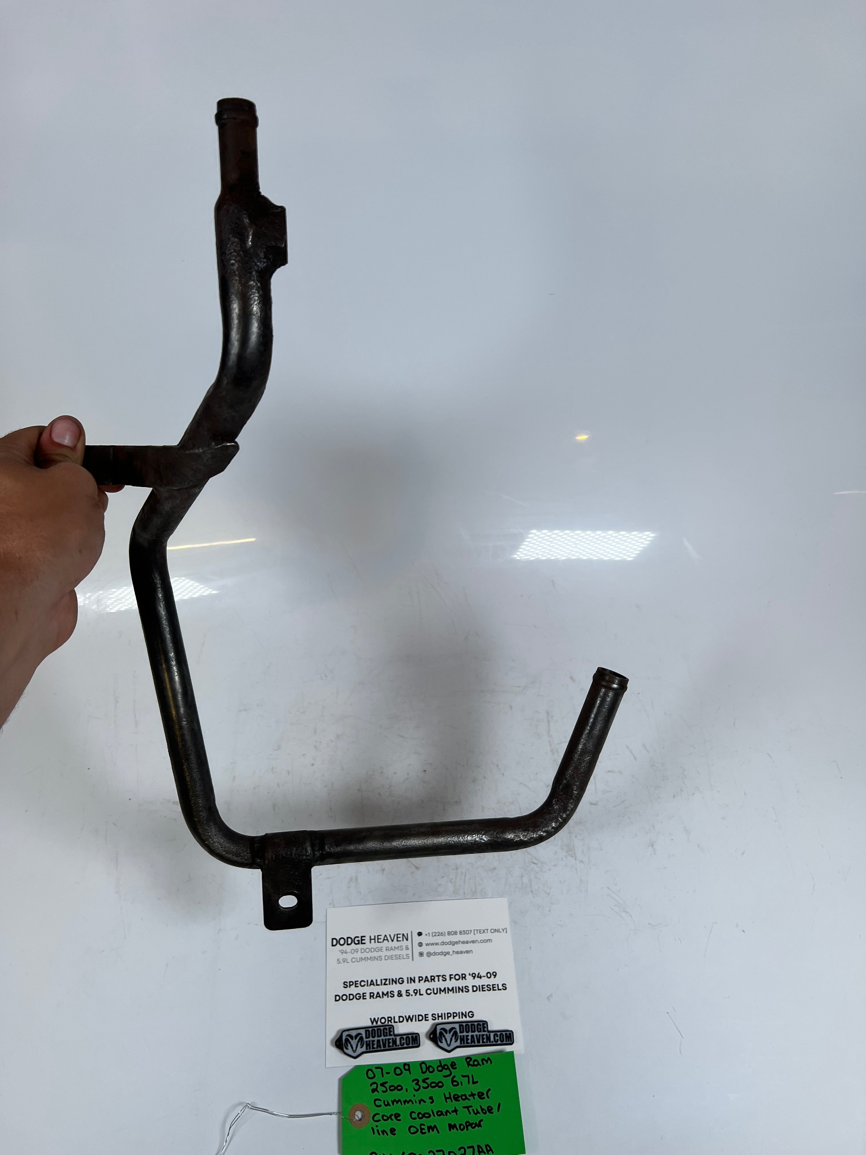 2007-2009 dodge Ram 6.7L Cummins Heater Core Coolant tube